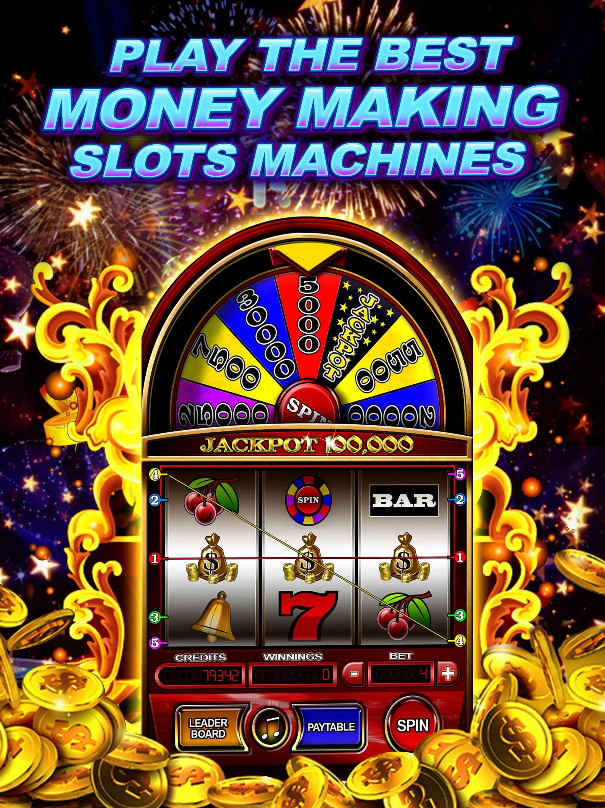 Money Wheel Slot Machine Game | Indus Appstore | Screenshot