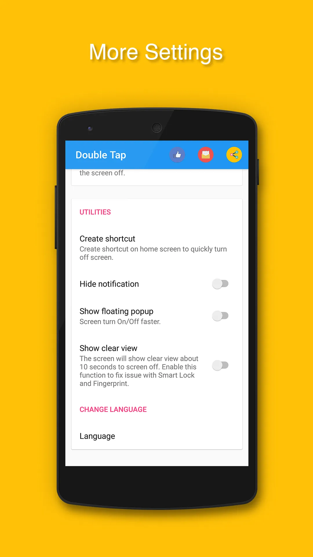 Double Tap  Off | Indus Appstore | Screenshot