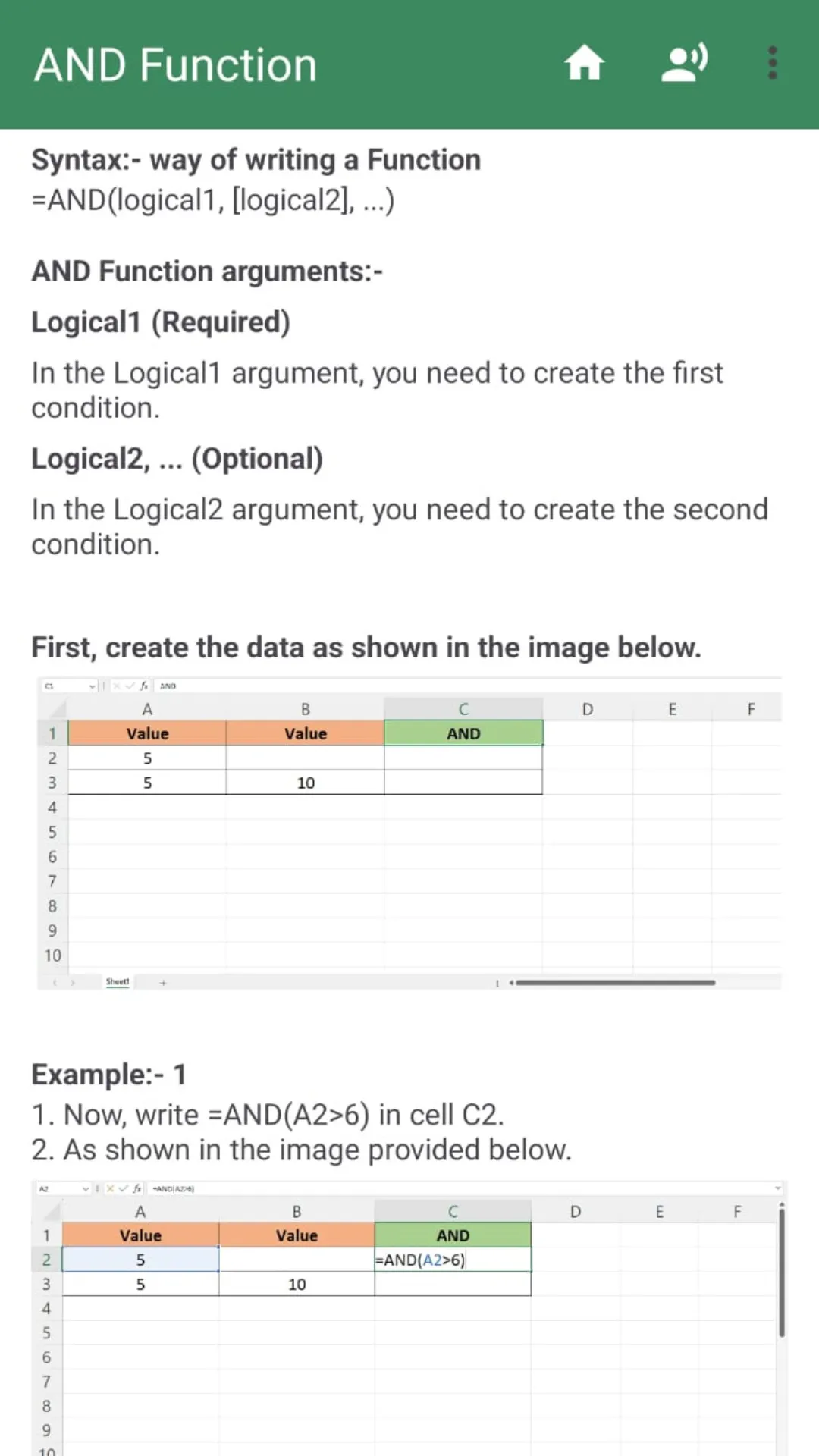 Spreadsheet Function & Formula | Indus Appstore | Screenshot