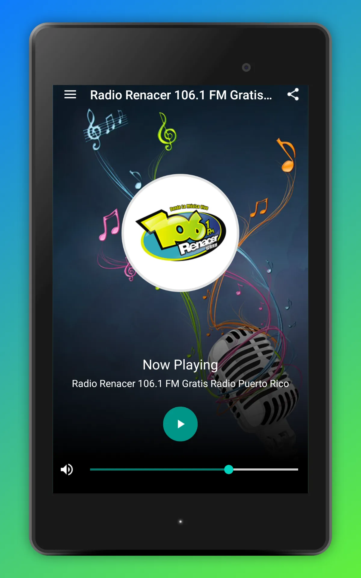 Radio Renacer 106.1 FM Online | Indus Appstore | Screenshot