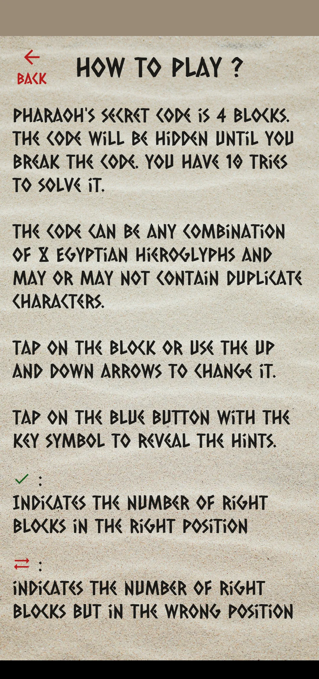 Mastermind Pharaoh's Code | Indus Appstore | Screenshot