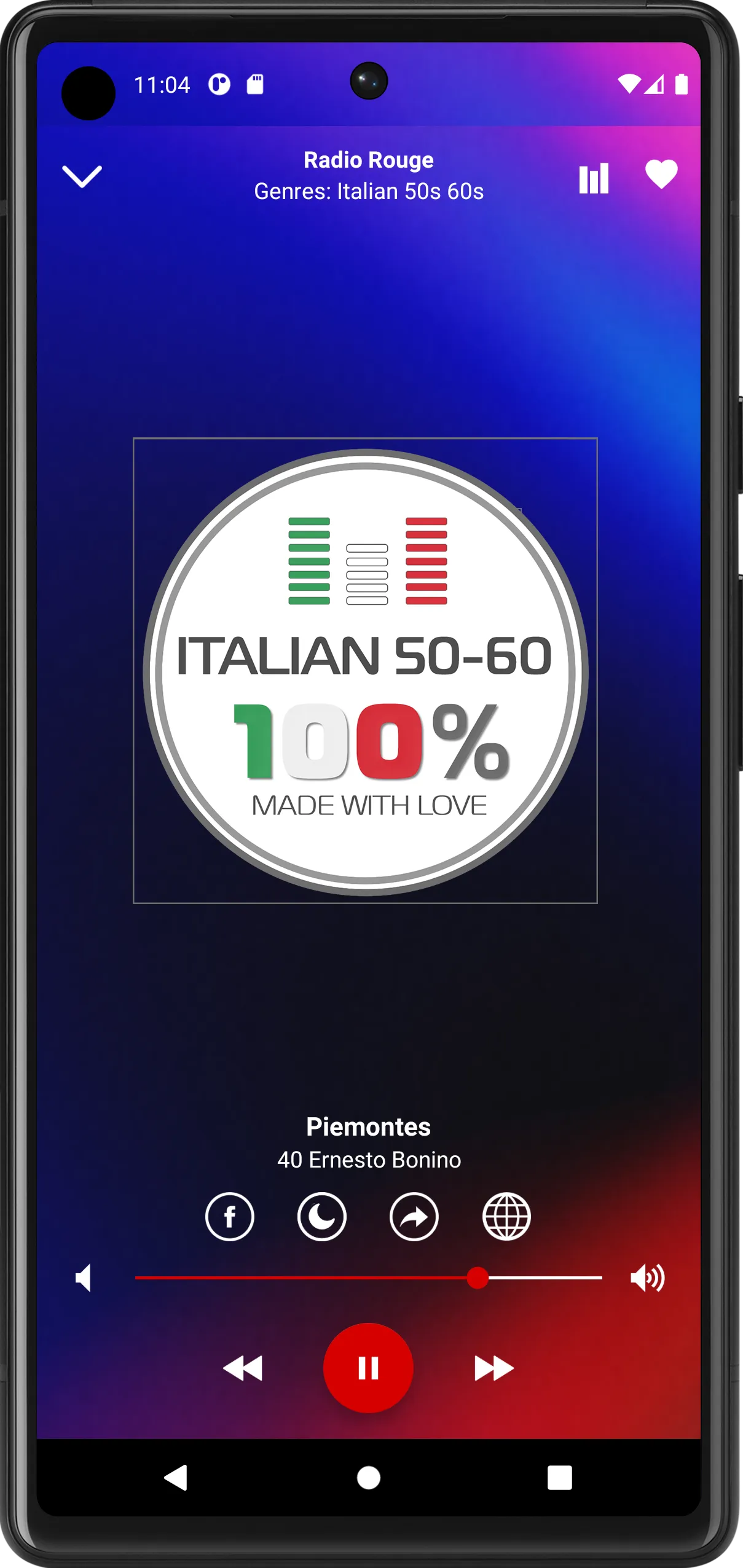 Radio Rouge Italy | Indus Appstore | Screenshot