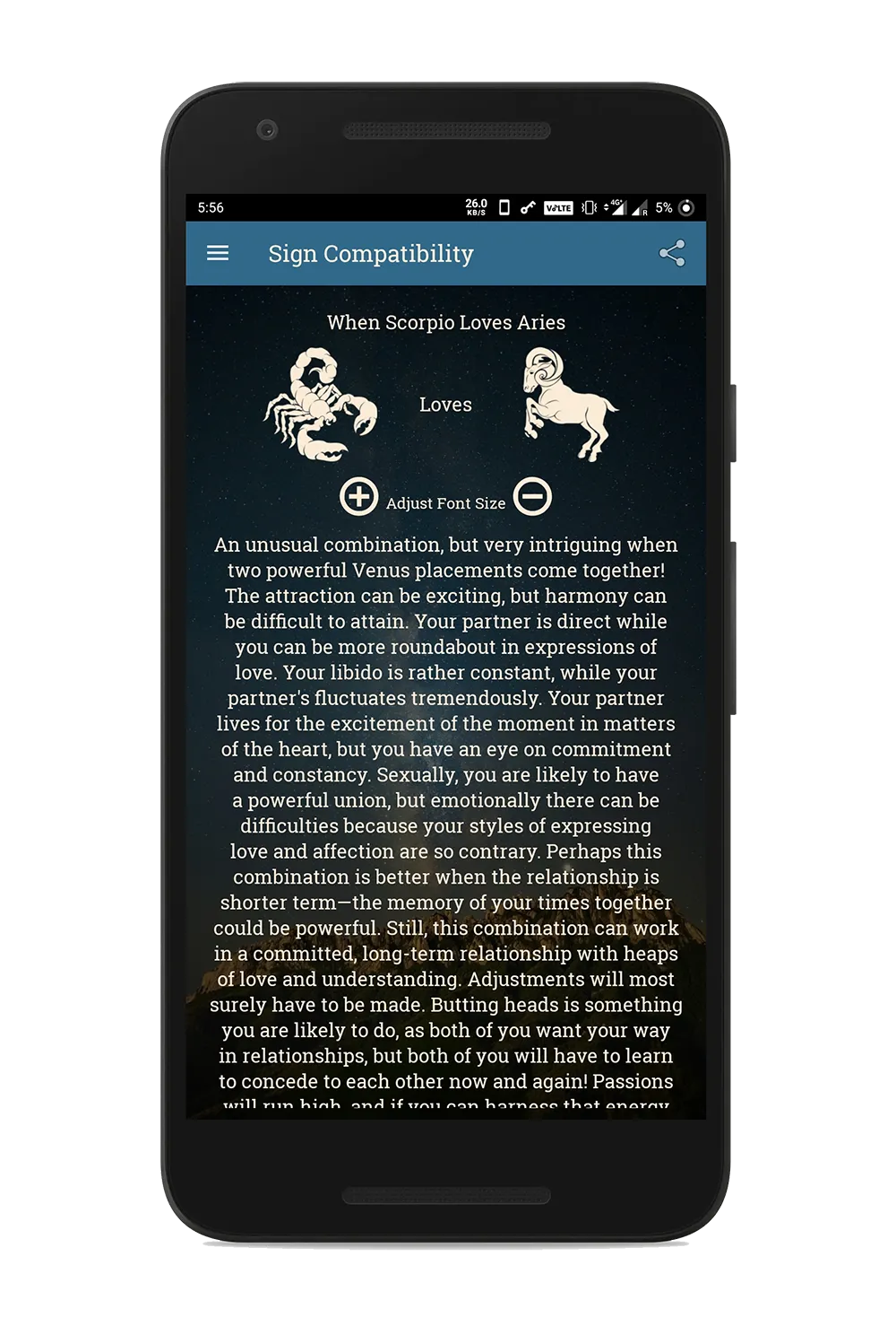 Scorpio Horoscope | Indus Appstore | Screenshot