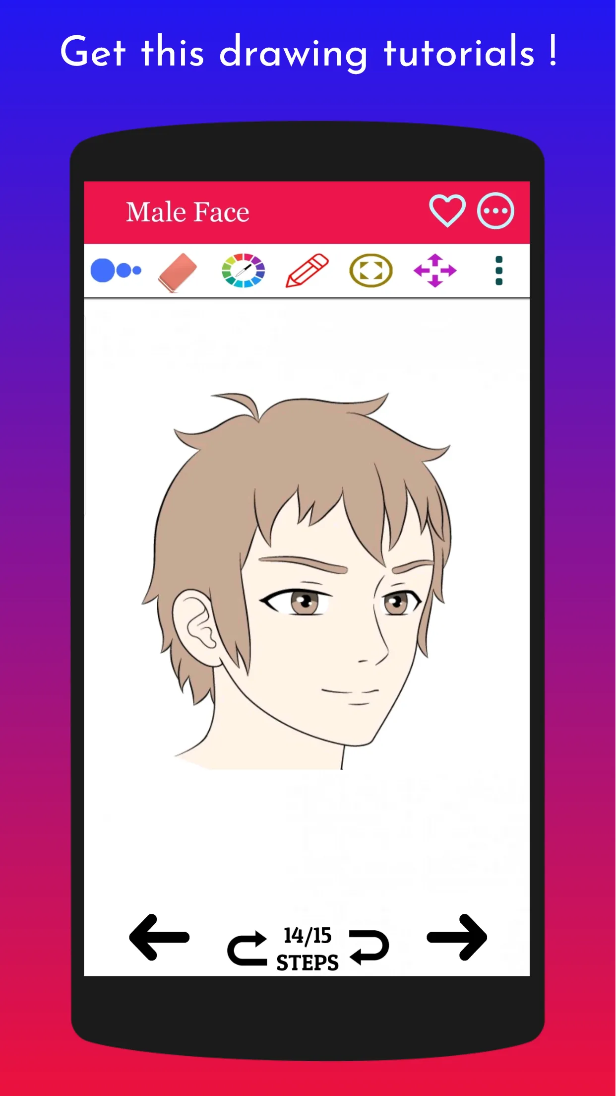 How to Draw Anime Man's Face | Indus Appstore | Screenshot