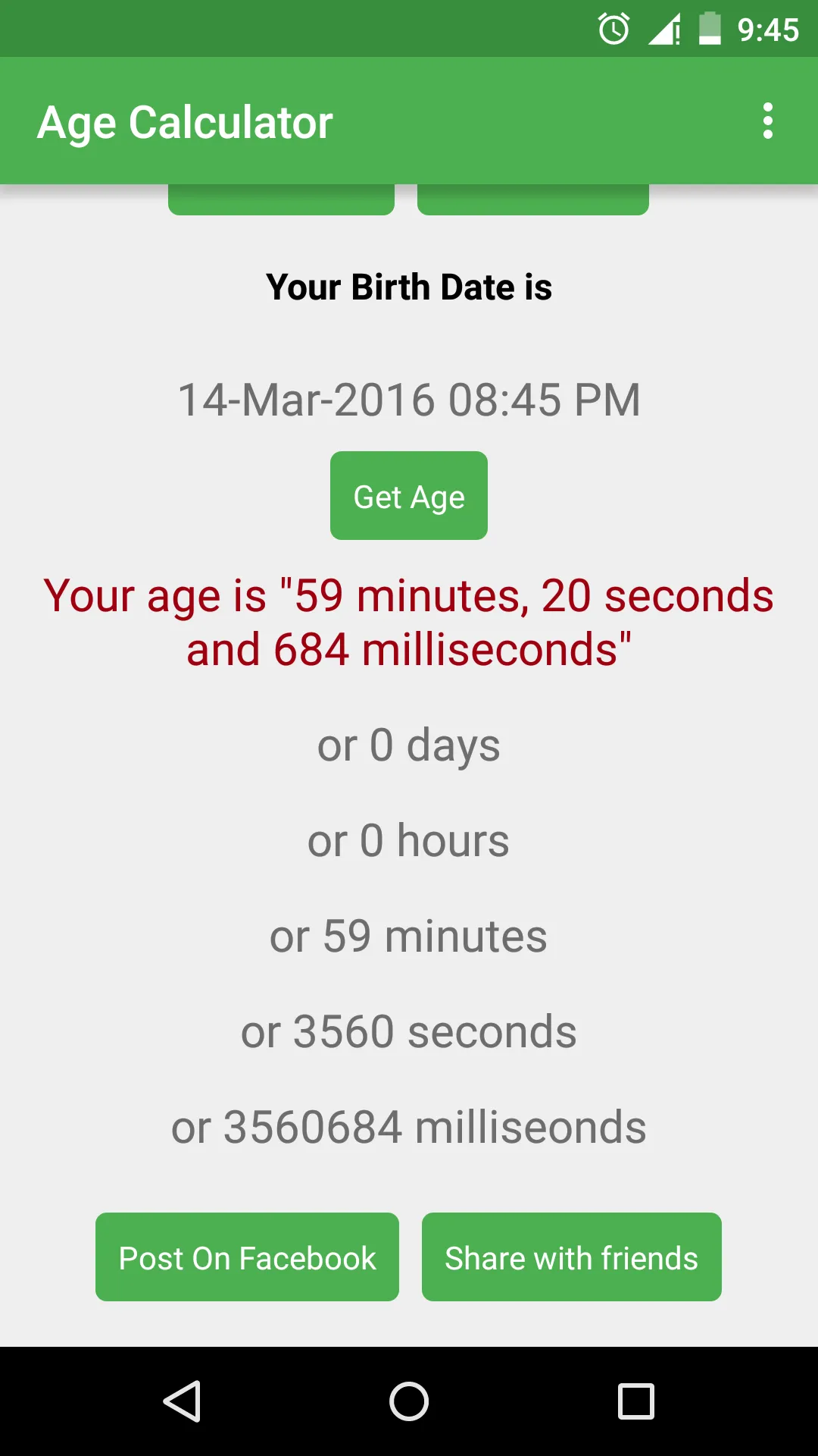 Age Calculator | Indus Appstore | Screenshot