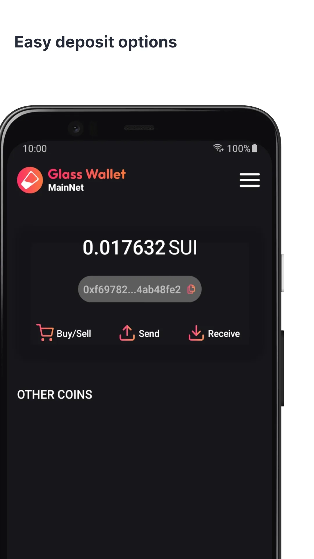 Glass Wallet | Sui Wallet | Indus Appstore | Screenshot