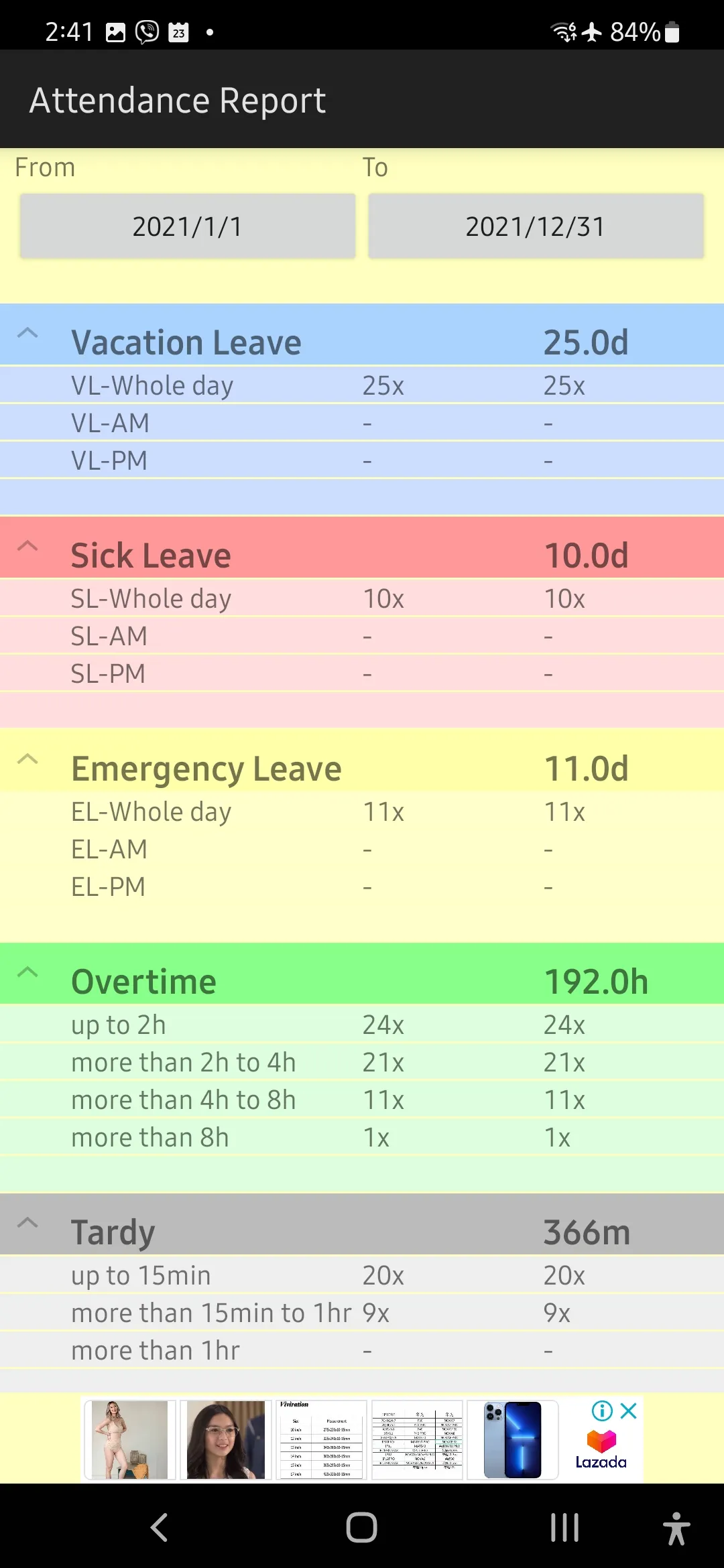 Attendance & Leave Tracker | Indus Appstore | Screenshot