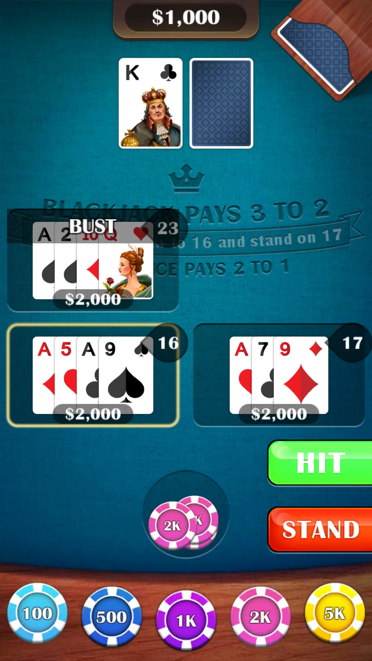Blackjack 21: casino card game | Indus Appstore | Screenshot