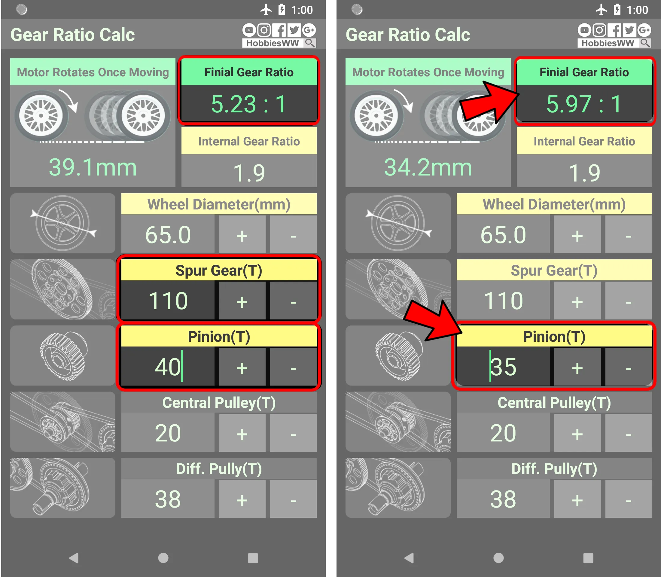 RC Gear Ratio Calculator 齒比計算機 | Indus Appstore | Screenshot