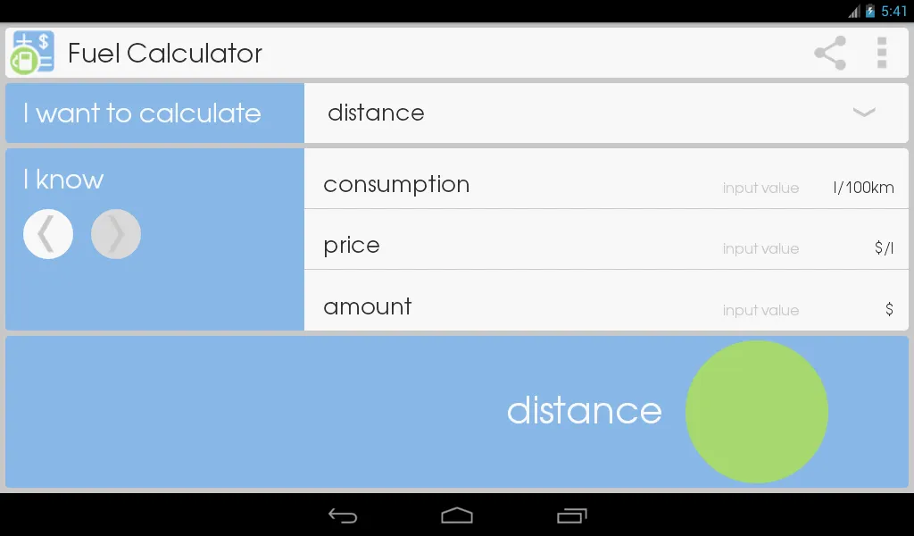 Fuel Calculator | Indus Appstore | Screenshot