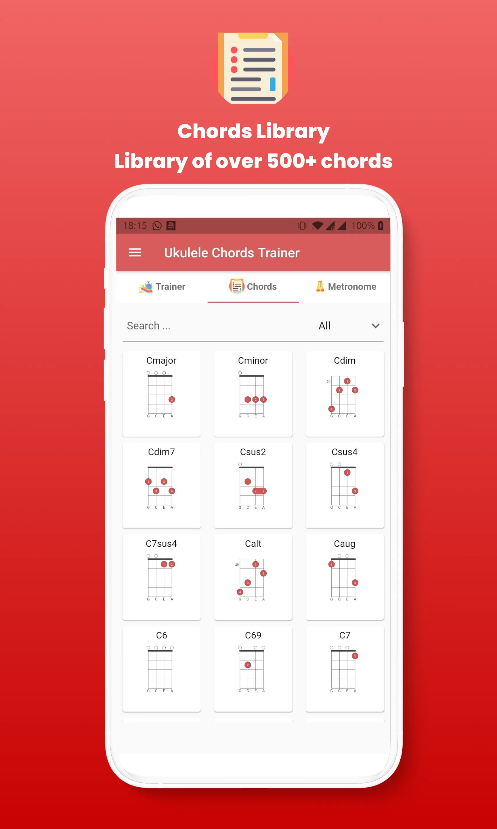 Ukulele Chords Trainer | Indus Appstore | Screenshot