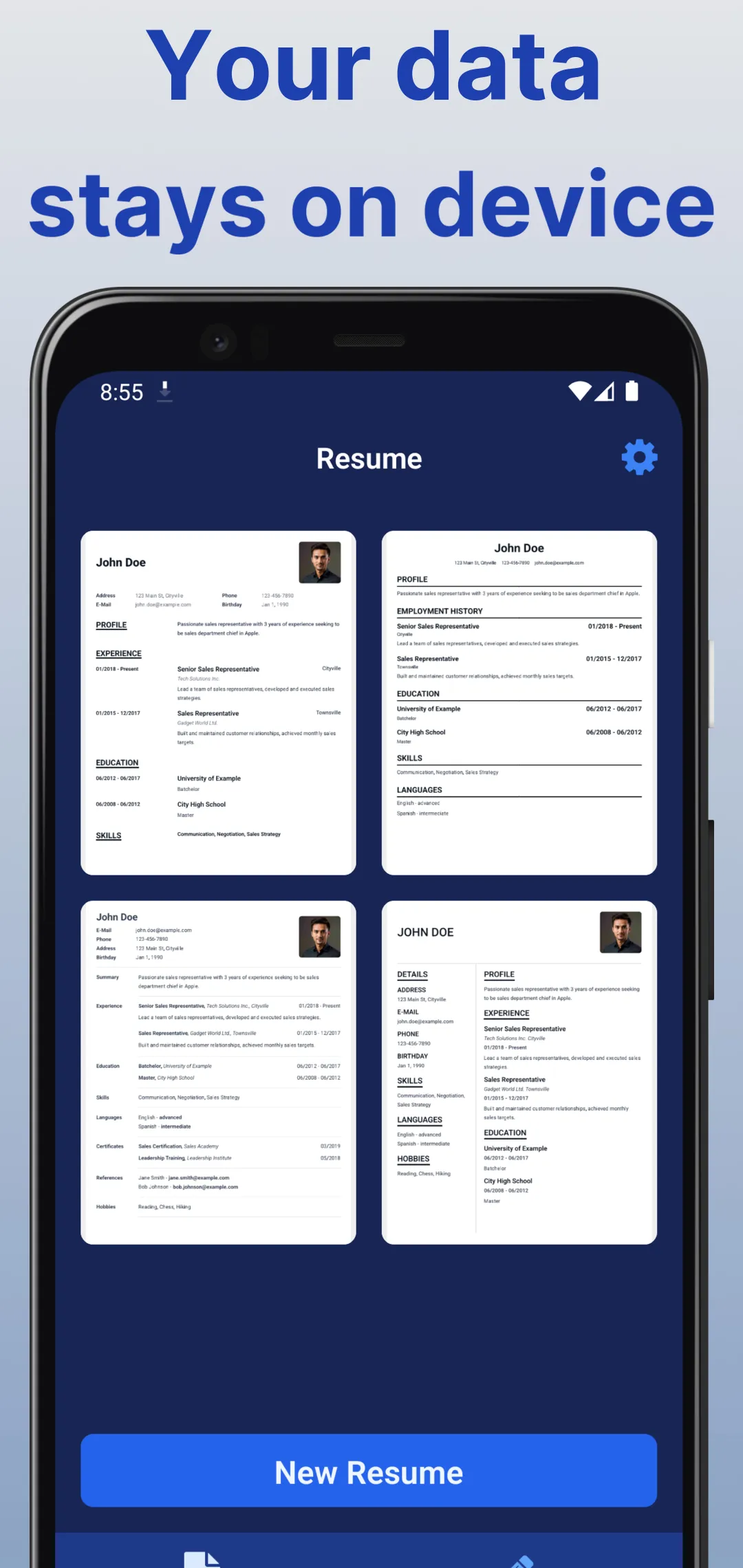 Resume Builder & Cover Letter | Indus Appstore | Screenshot