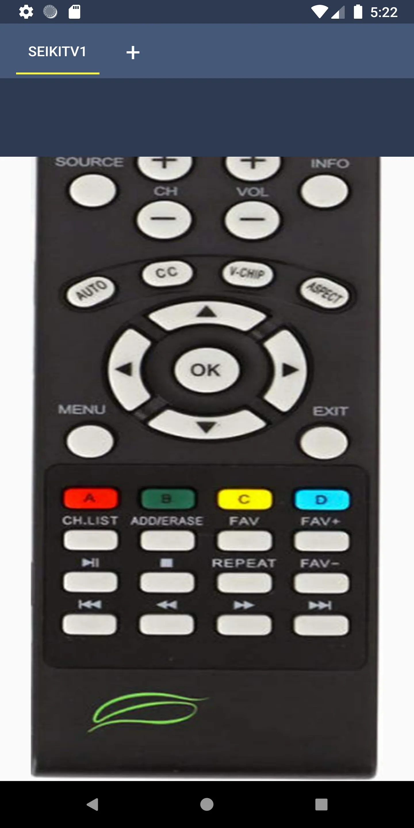 Seiki TV Remote Control | Indus Appstore | Screenshot