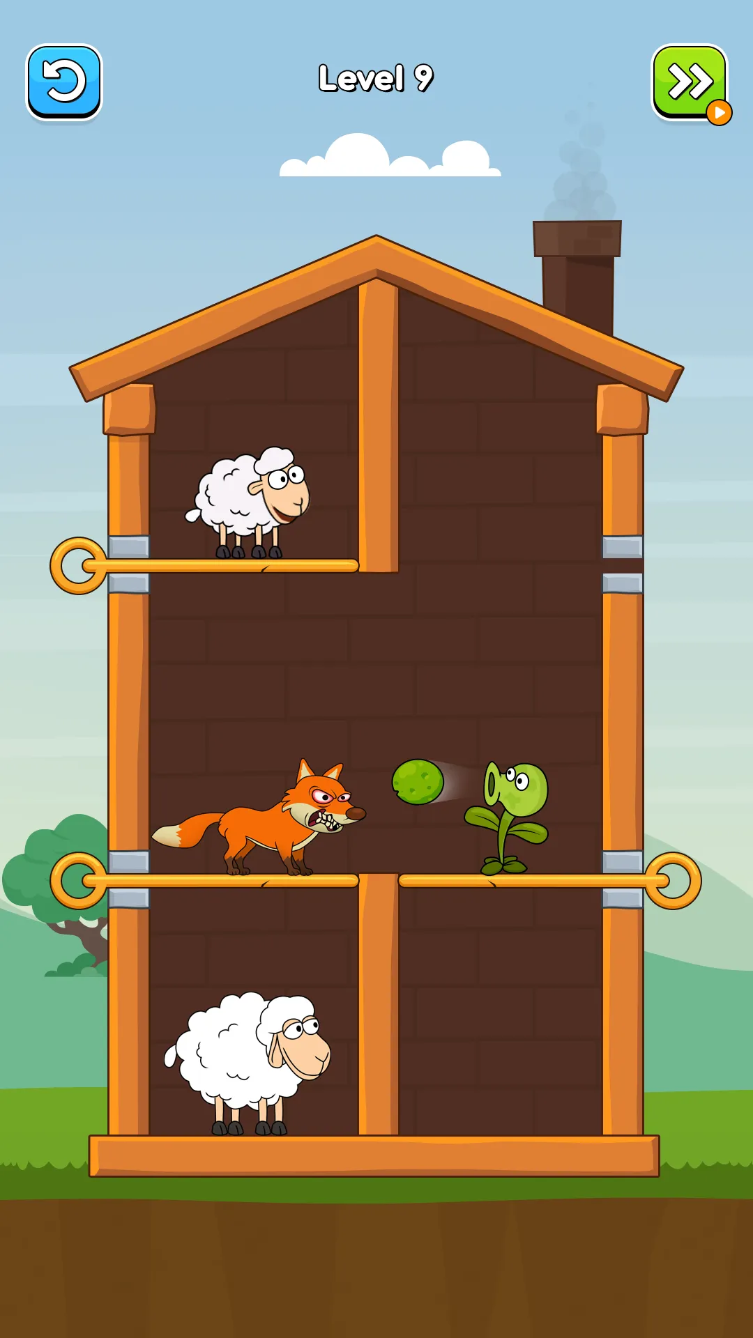 Hero Sheep-Pin Pull Save Sheep | Indus Appstore | Screenshot