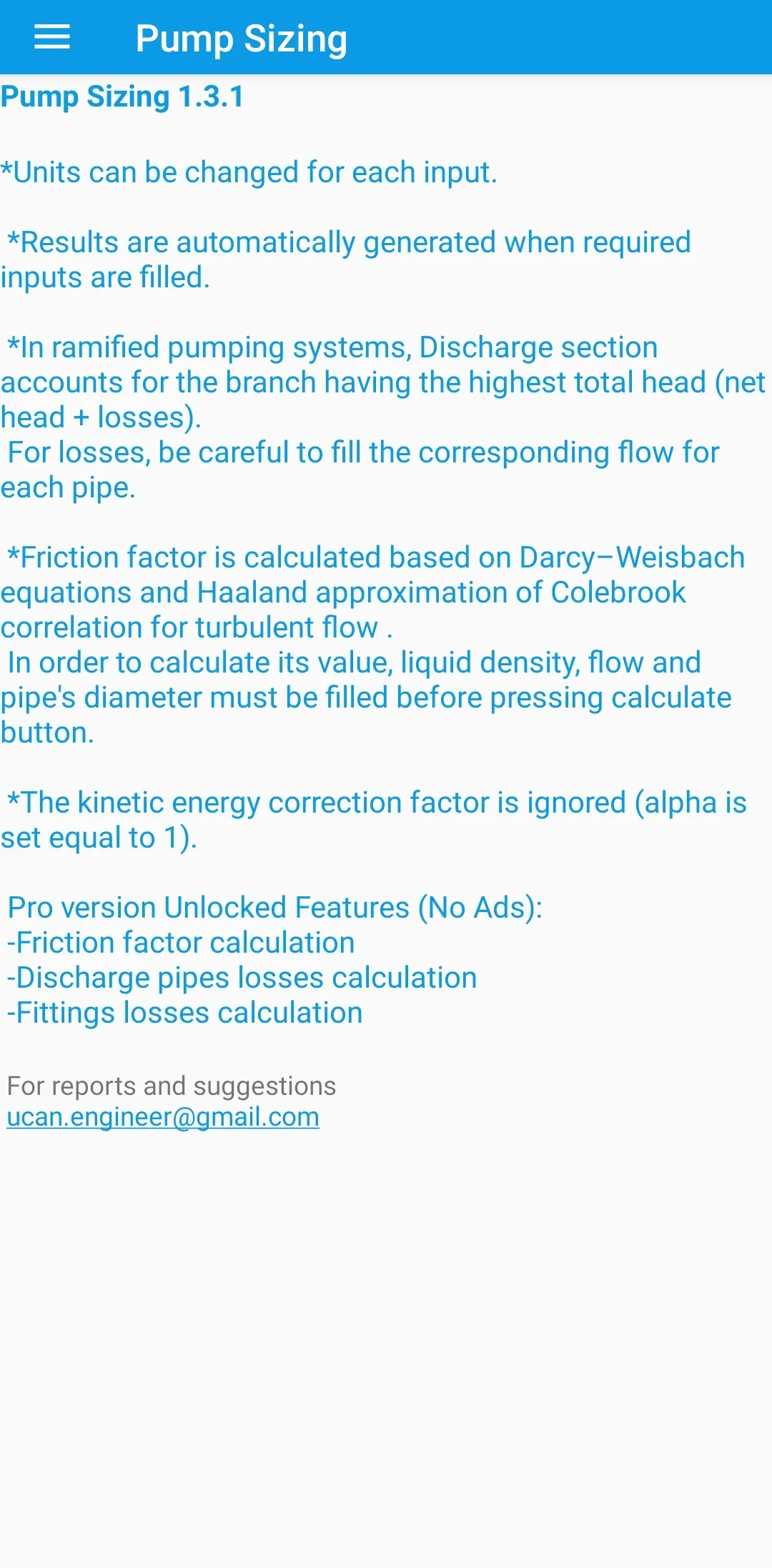 Pump sizing | Indus Appstore | Screenshot