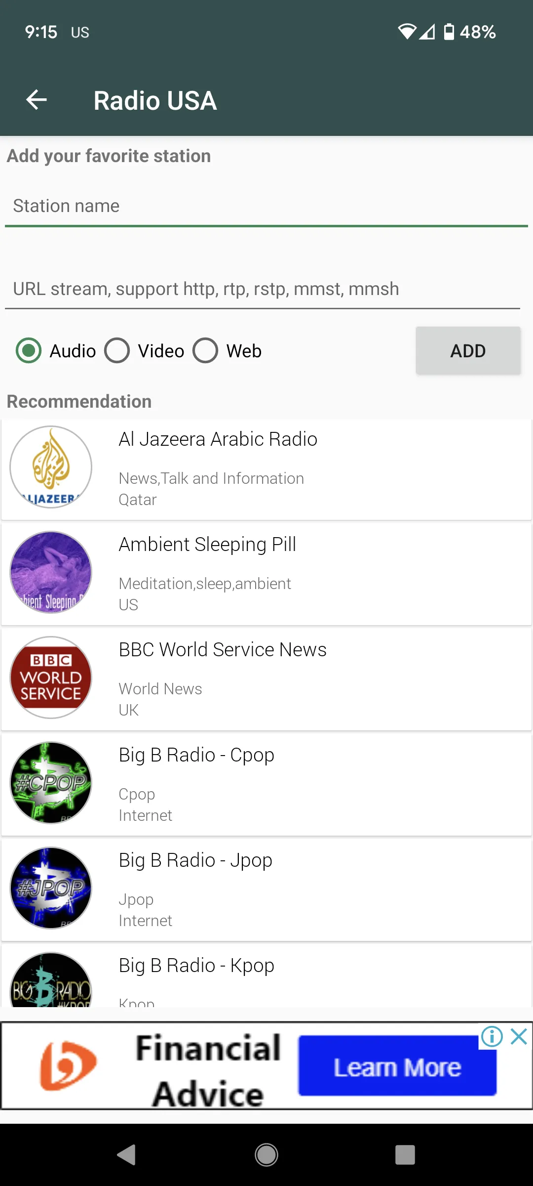 Radio USA | Indus Appstore | Screenshot