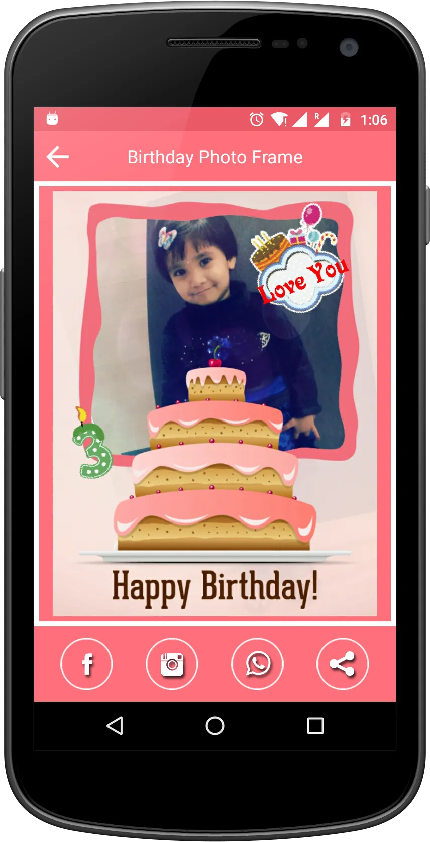 Birthday Photo Frames | Indus Appstore | Screenshot