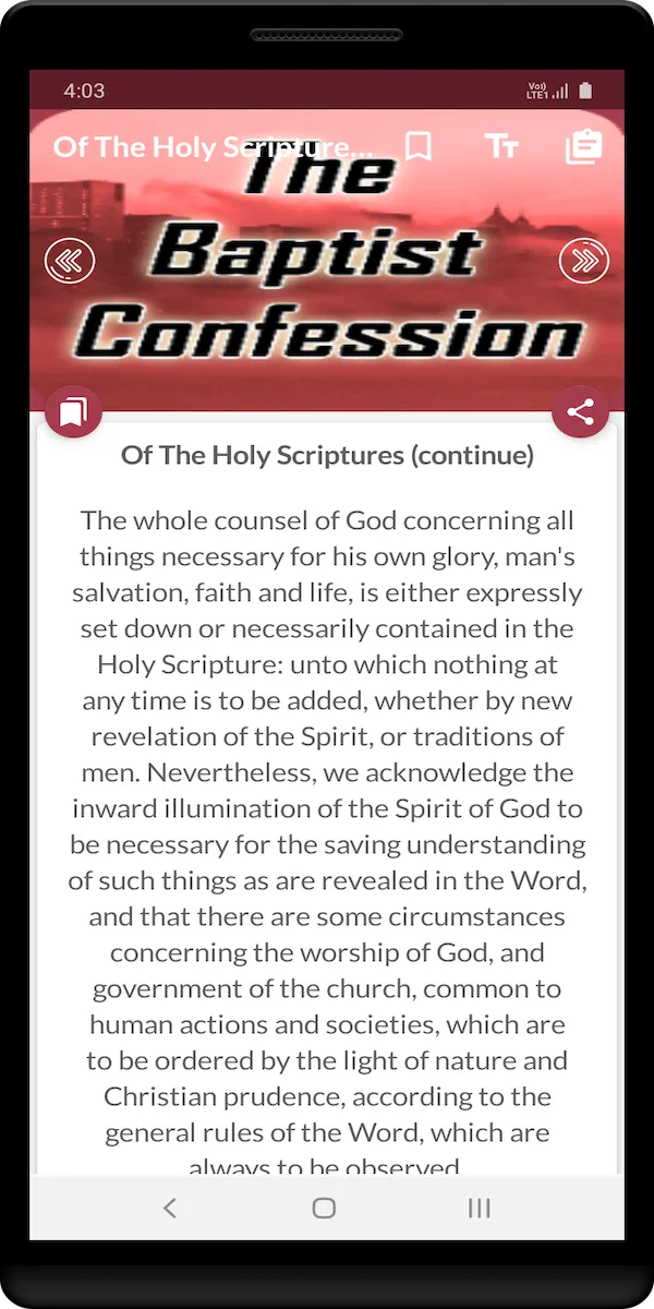 The baptist confession | Indus Appstore | Screenshot