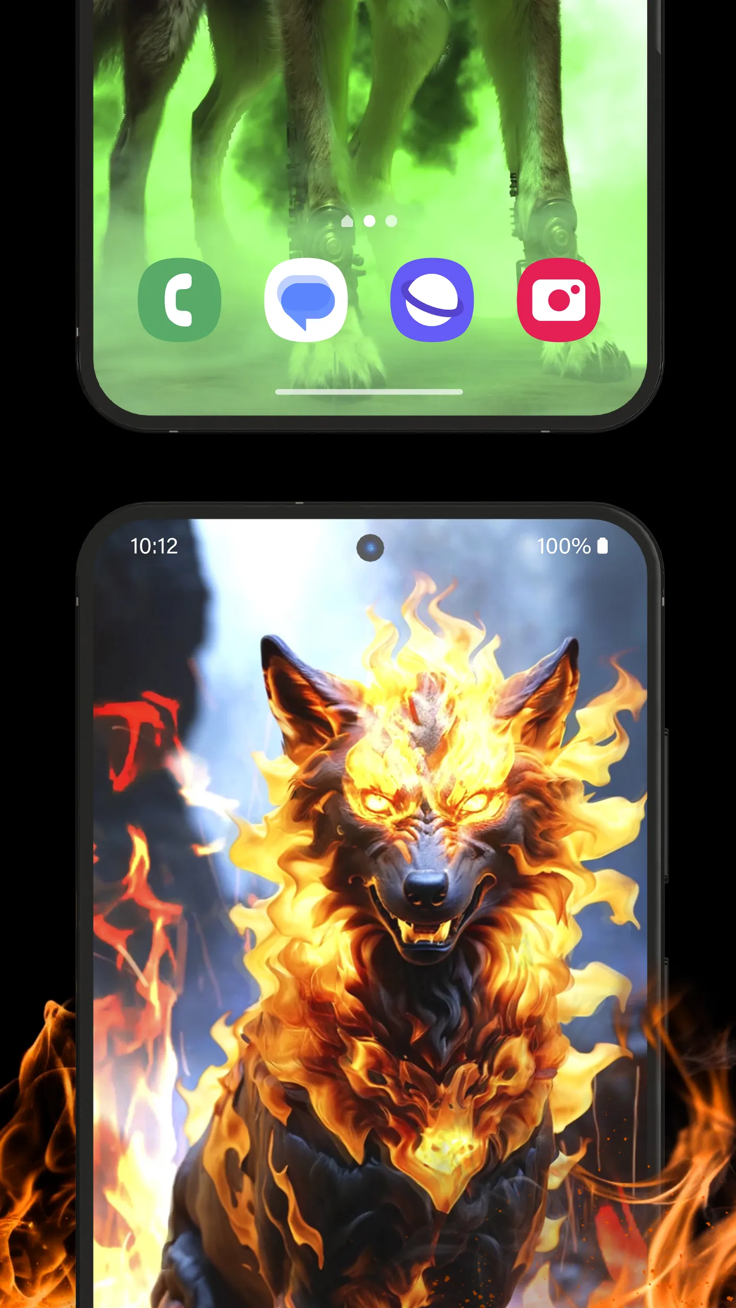 Fire Wallpaper Theme Lone Wolf | Indus Appstore | Screenshot