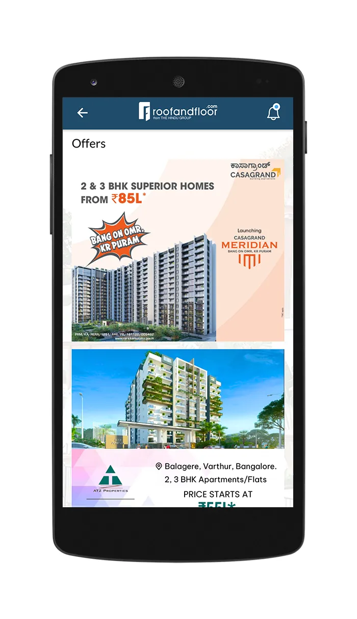 RoofandFloor Property Search | Indus Appstore | Screenshot