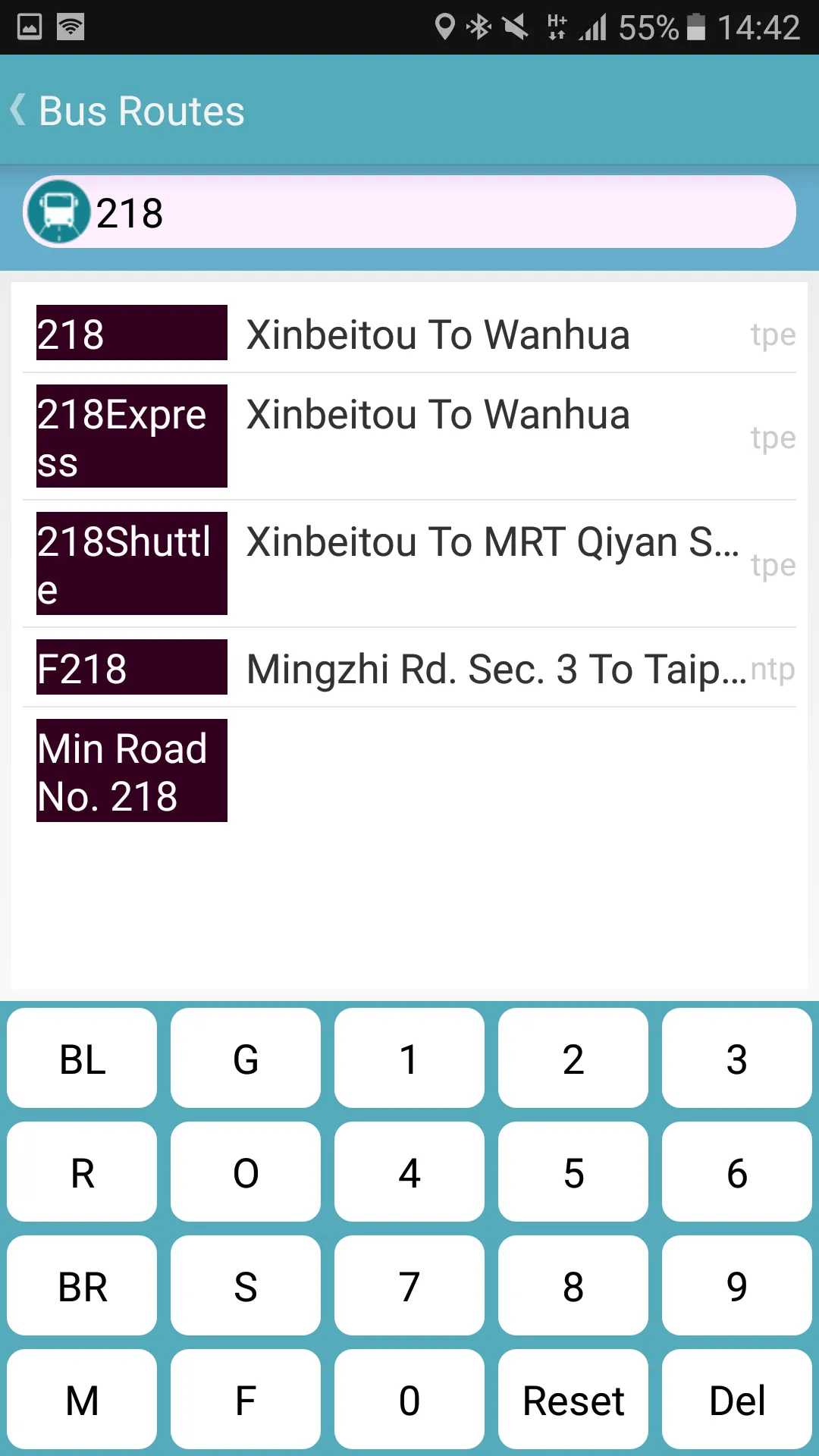 Taiwan Intercity Bus Timetable | Indus Appstore | Screenshot