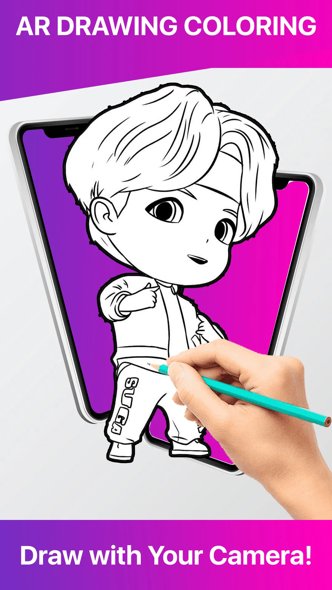 AR Draw Coloring Tiny Tan BTS | Indus Appstore | Screenshot