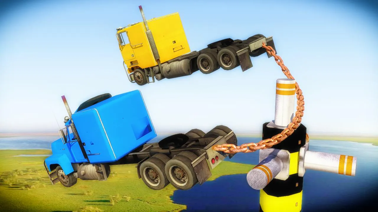 Chained Trucks against Ramp | Indus Appstore | Screenshot