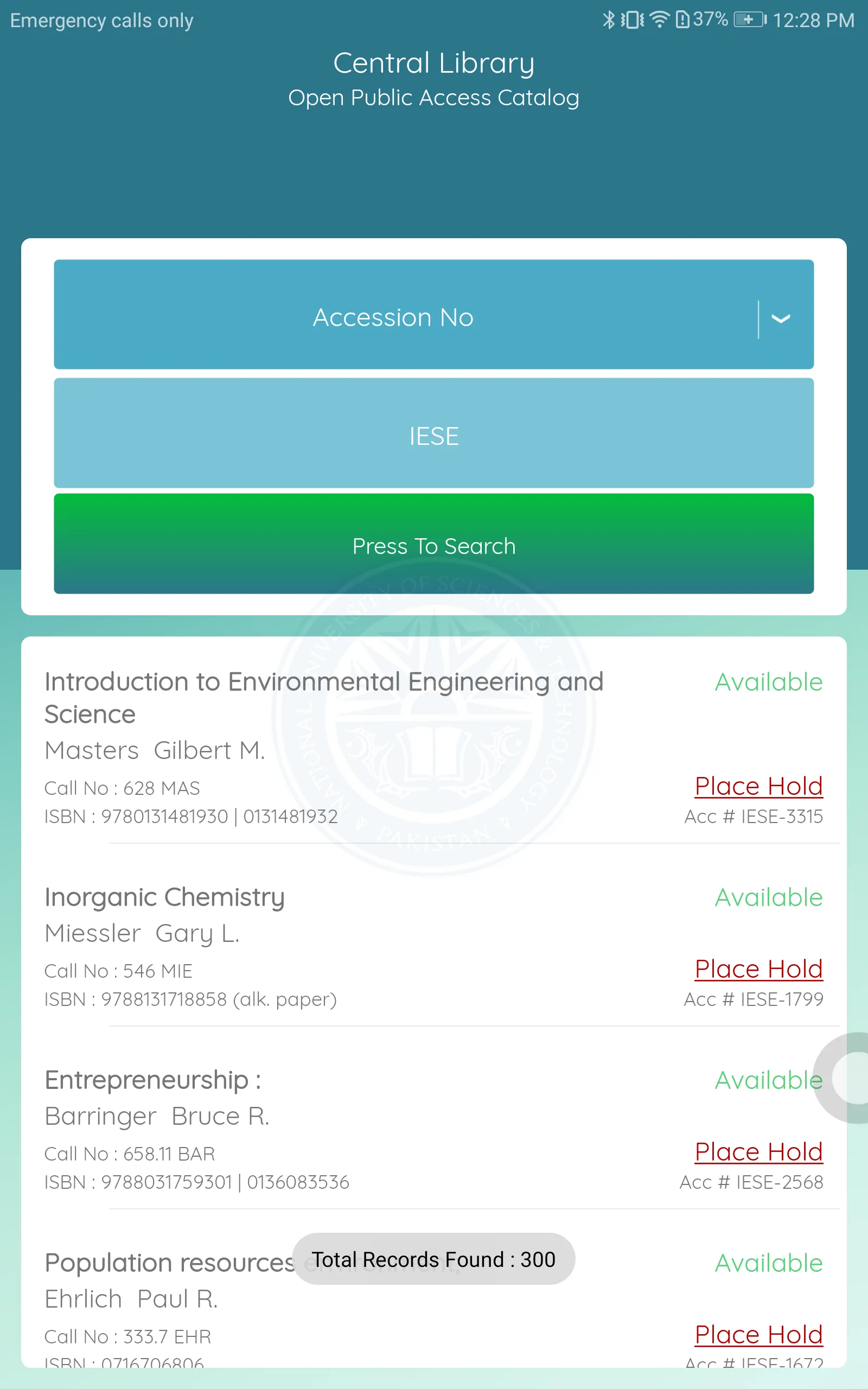 NUST Library | Indus Appstore | Screenshot