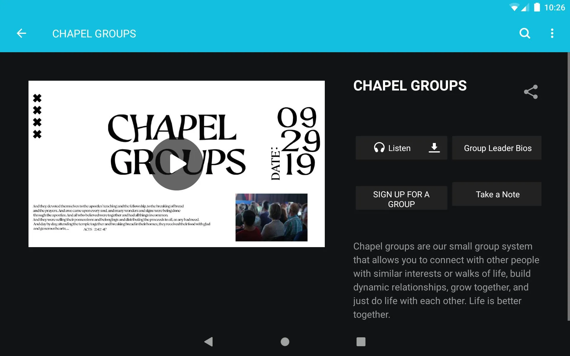 The Chapel KC | Indus Appstore | Screenshot