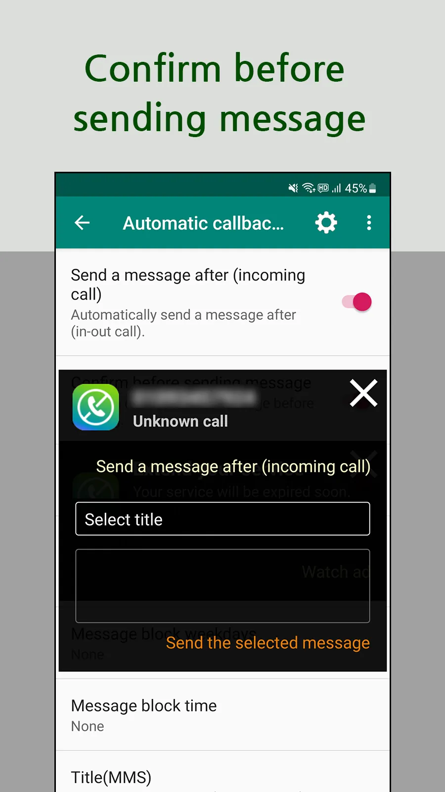 IBC Callback - Call blocker | Indus Appstore | Screenshot