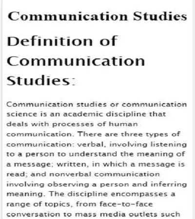 Communication Studies | Indus Appstore | Screenshot