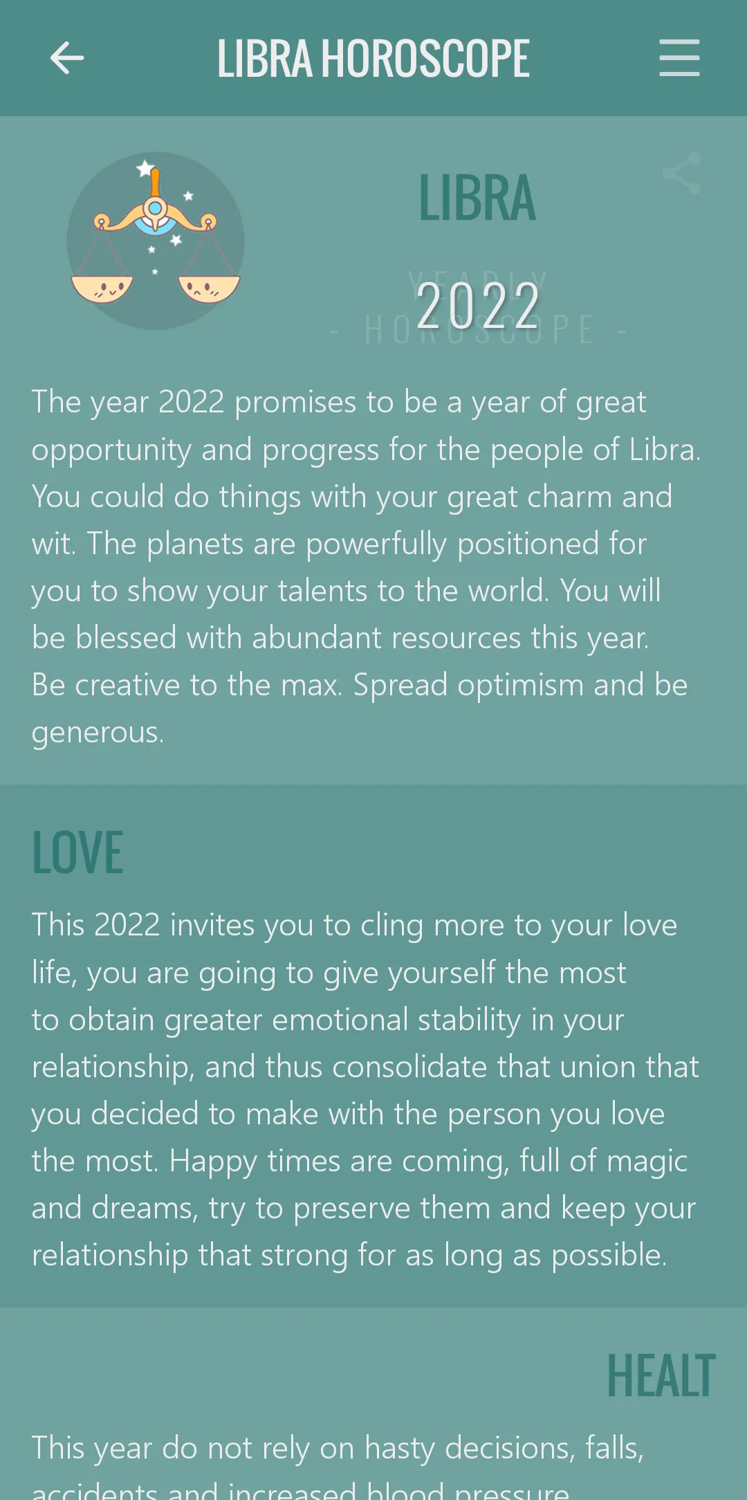 Libra Horoscope | Indus Appstore | Screenshot