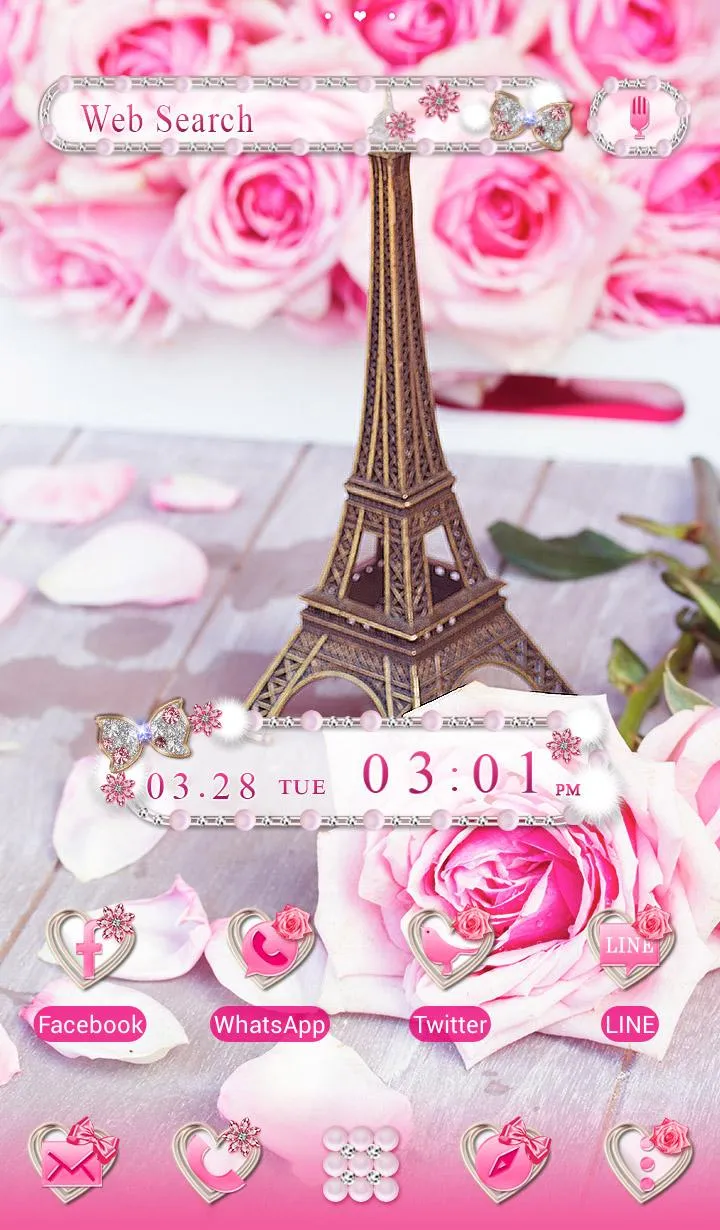 Roses & Paris Theme +HOME | Indus Appstore | Screenshot