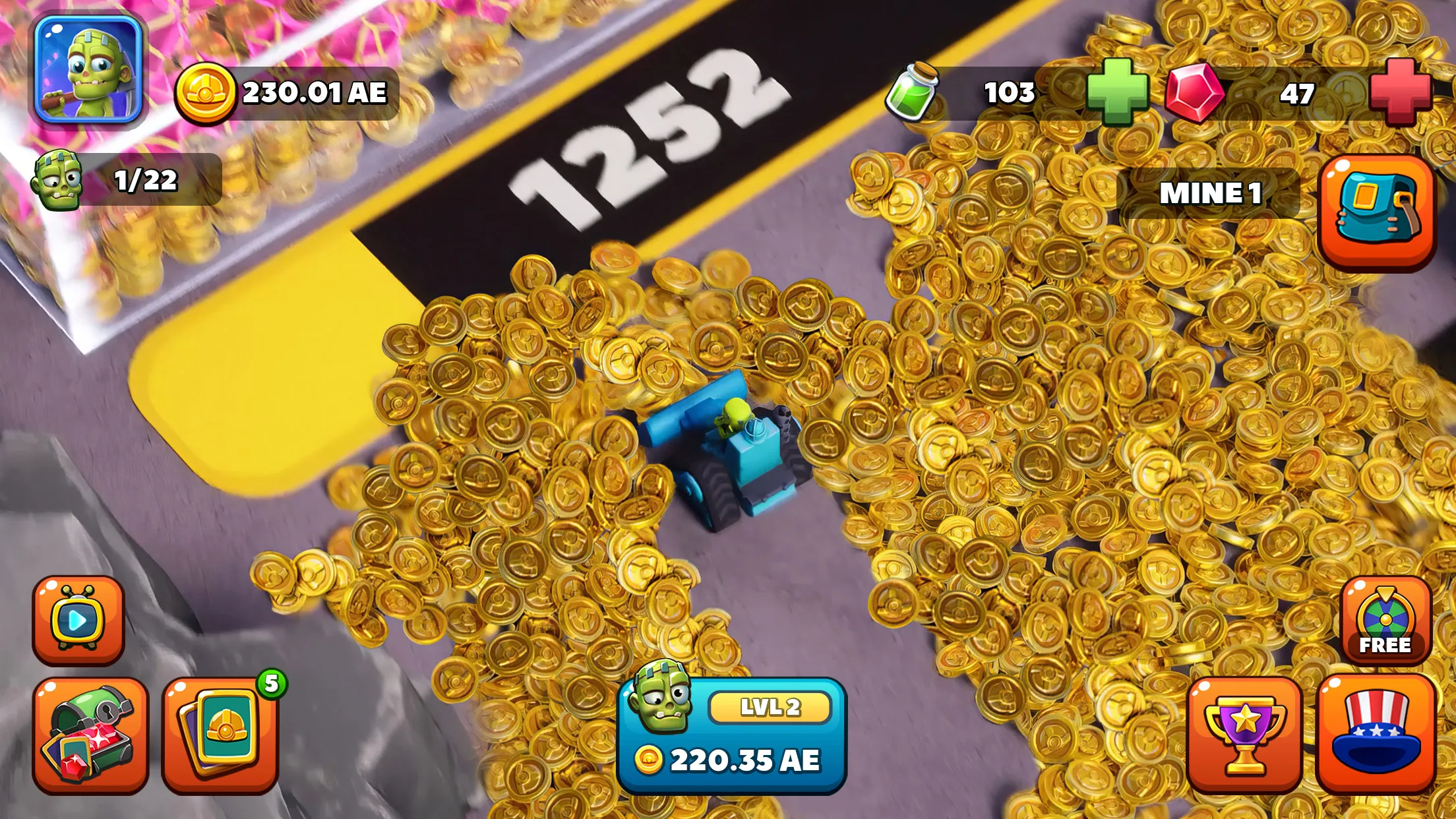 Idle Zombie Miner: Gold Tycoon | Indus Appstore | Screenshot