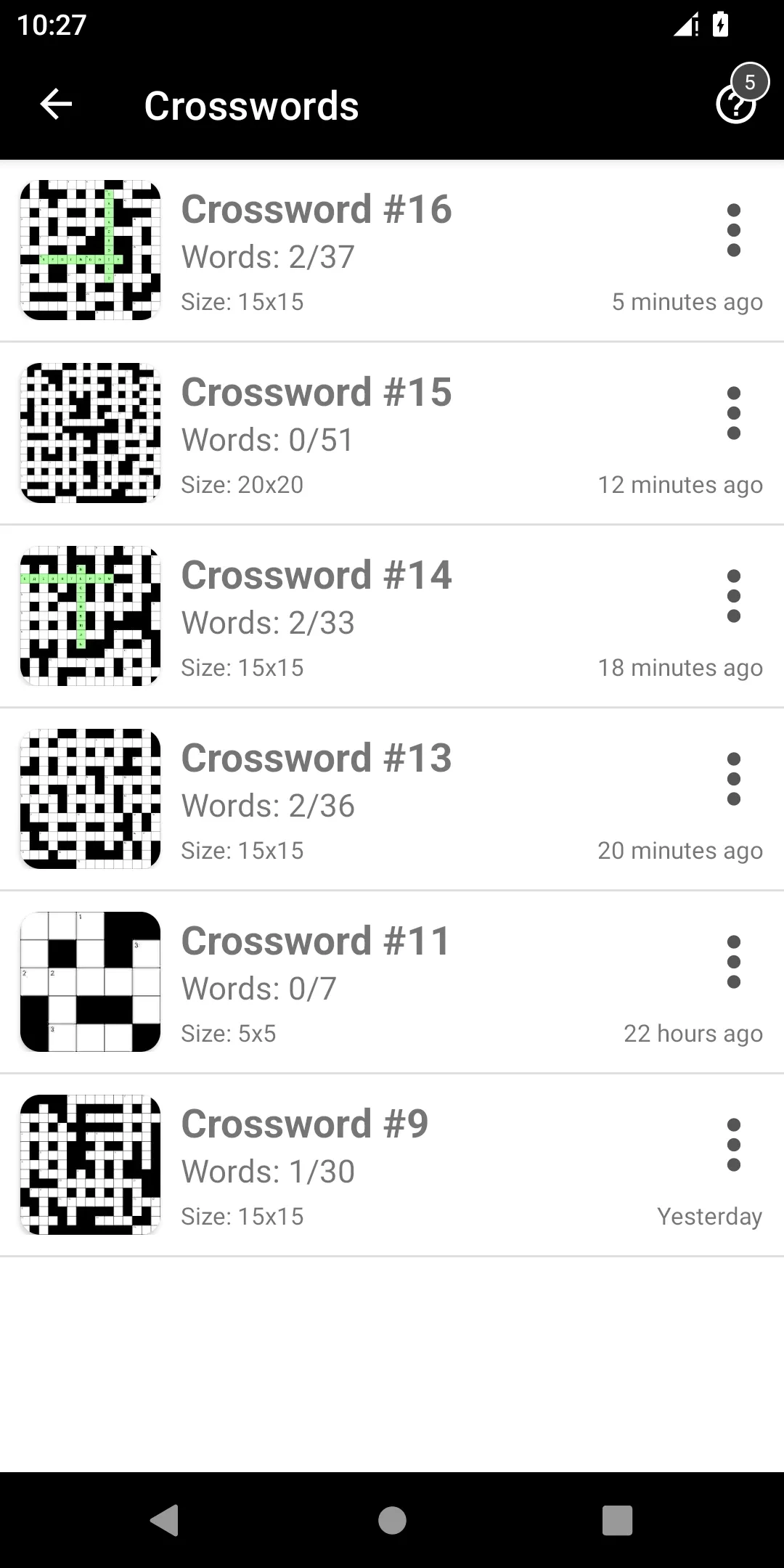 Crossword Generator | Indus Appstore | Screenshot