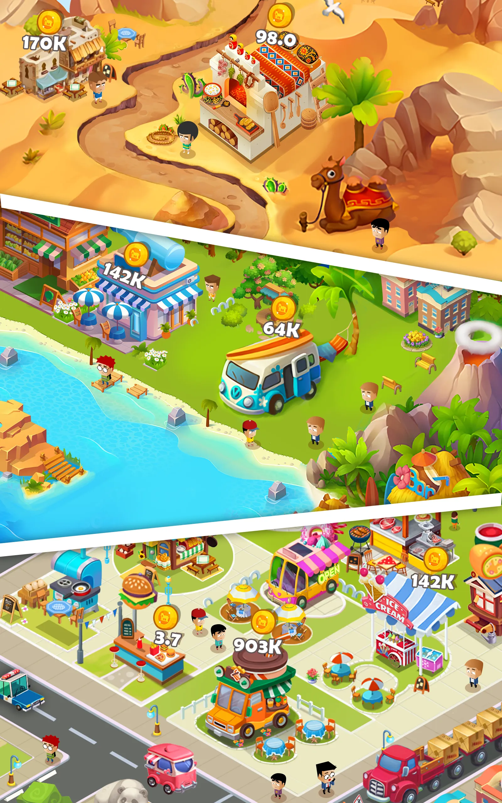 Idle Food Stalls Tycoon | Indus Appstore | Screenshot