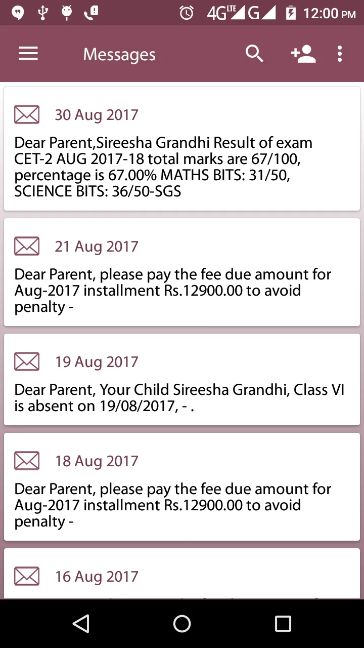 Sri Gowthami Parent Portal | Indus Appstore | Screenshot