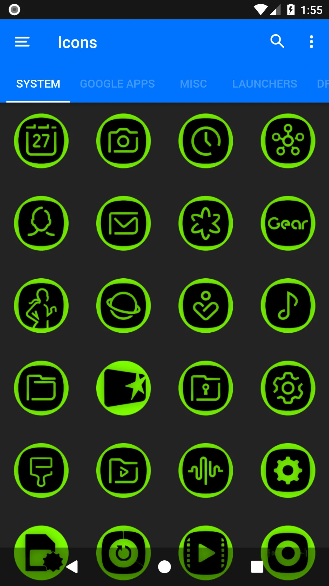 Oreo Neon Icon Pack P2 | Indus Appstore | Screenshot