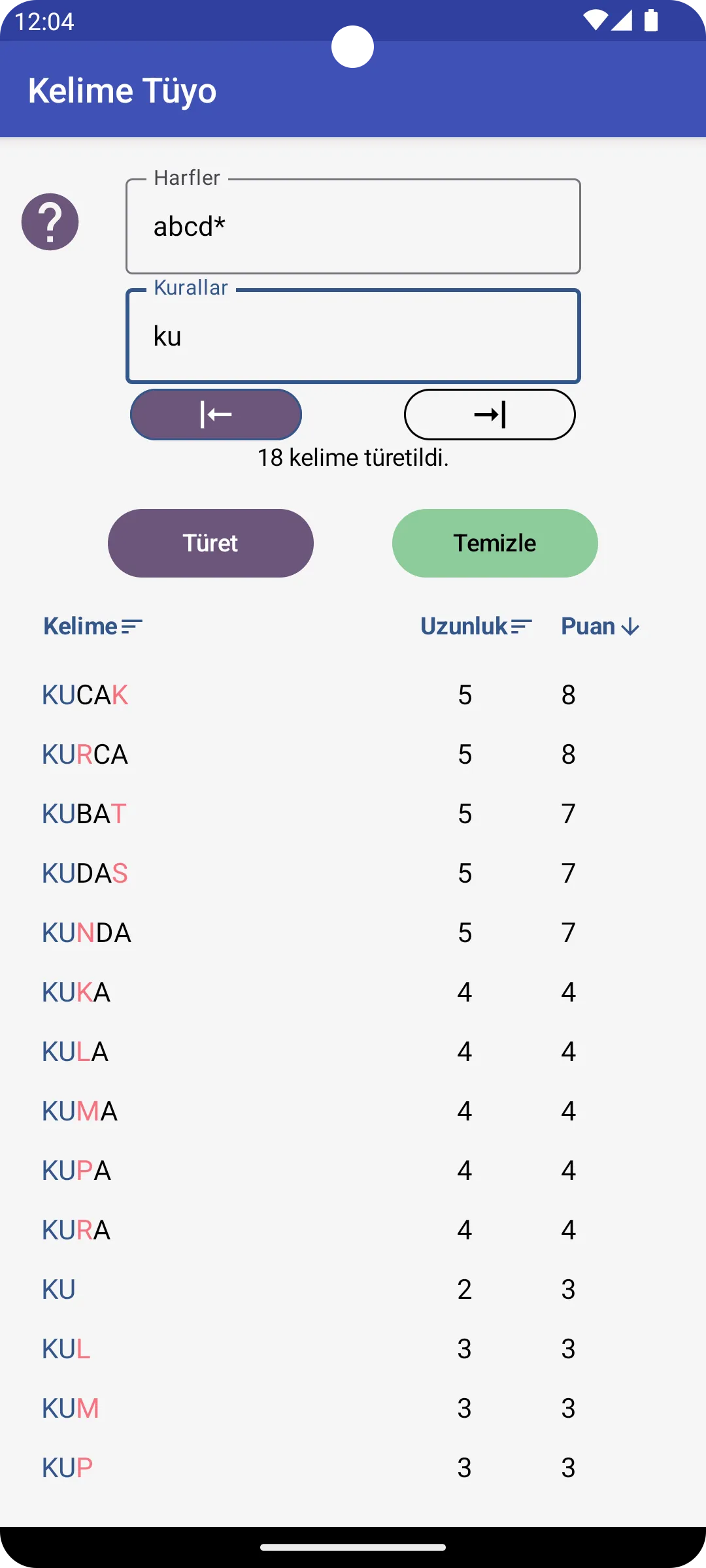 Kelime Tüyo - Bulucu - Türet | Indus Appstore | Screenshot