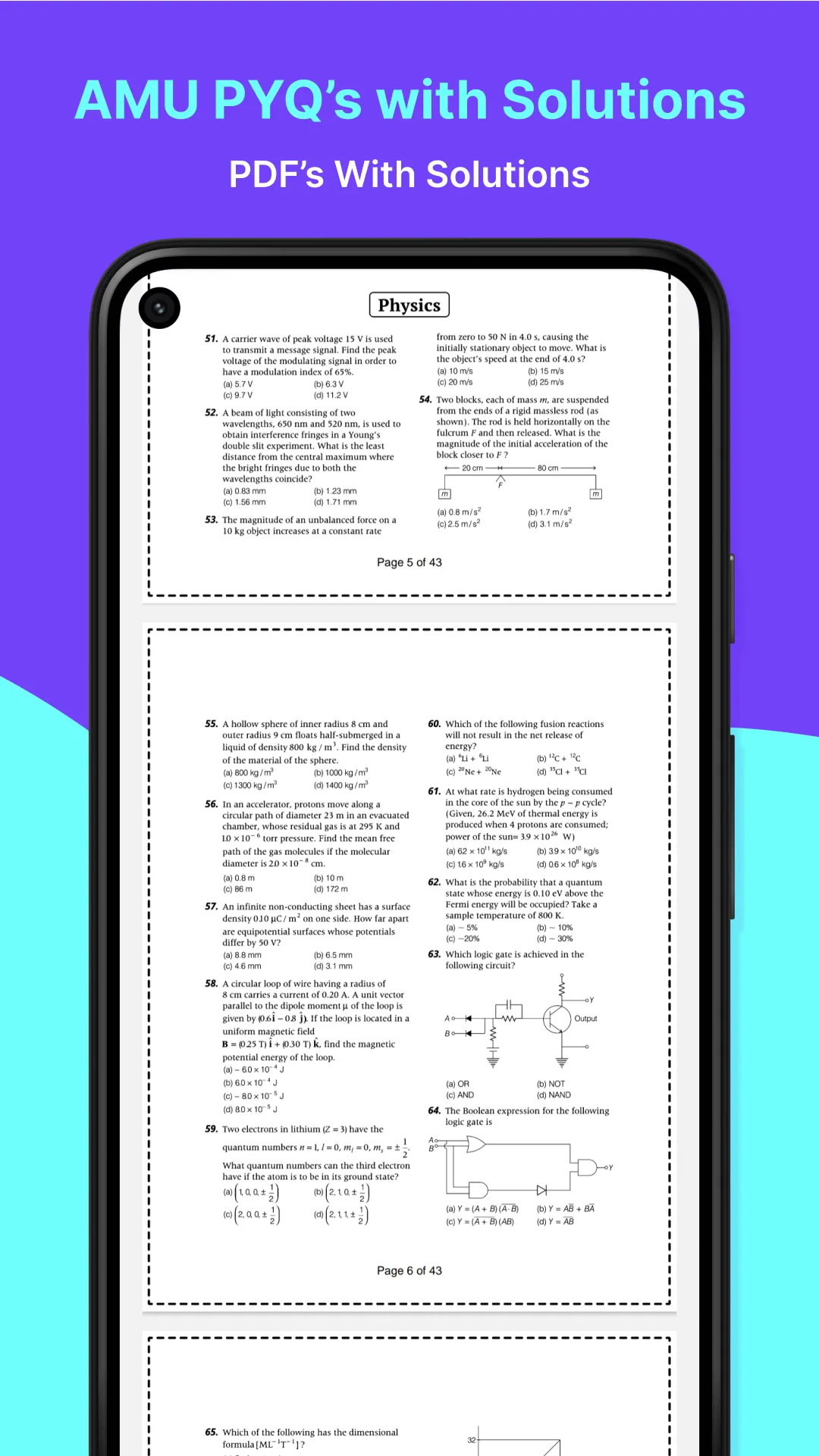 AMU previous year paper | Indus Appstore | Screenshot