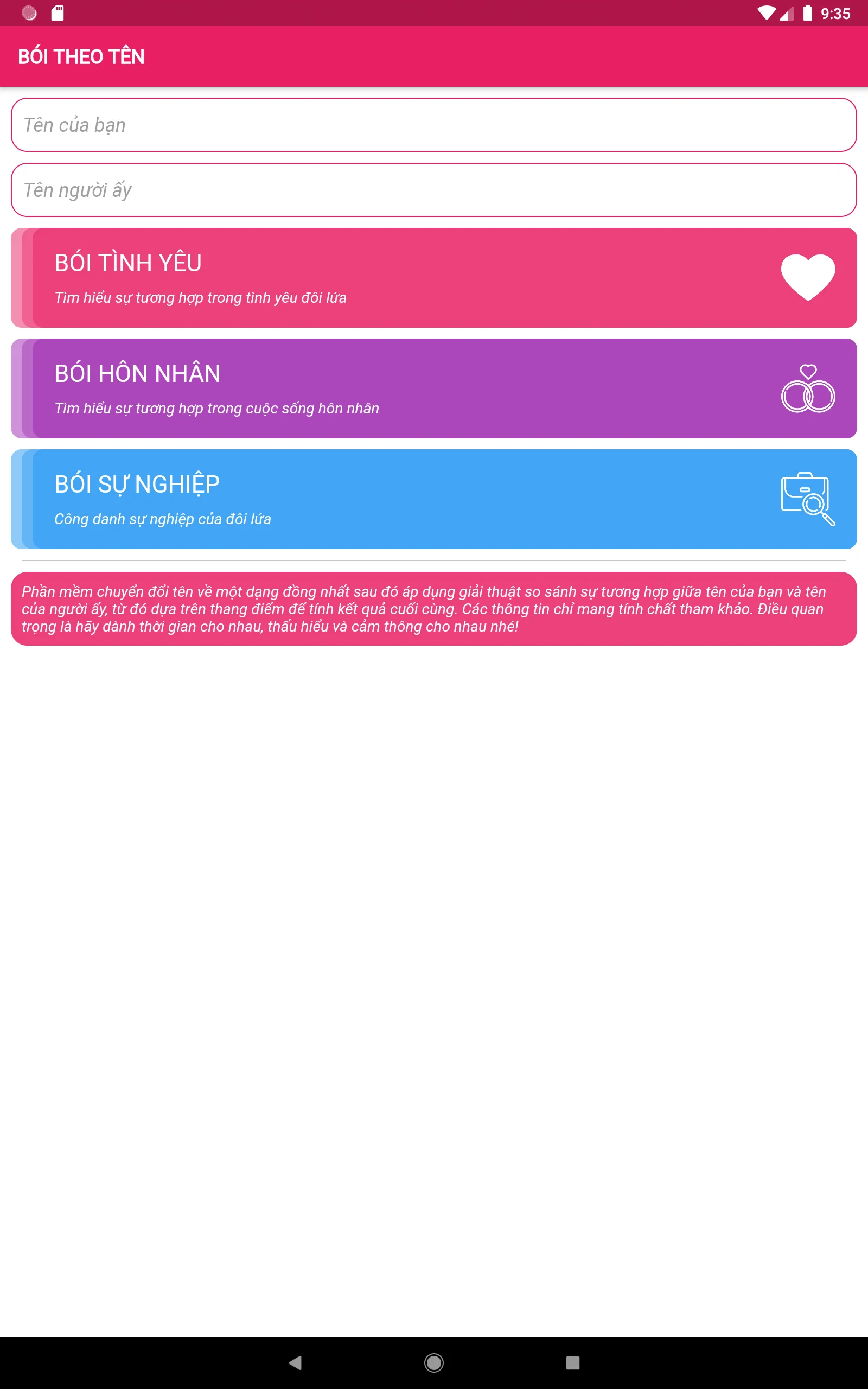 Bói Tình Yêu Theo Tên | Indus Appstore | Screenshot