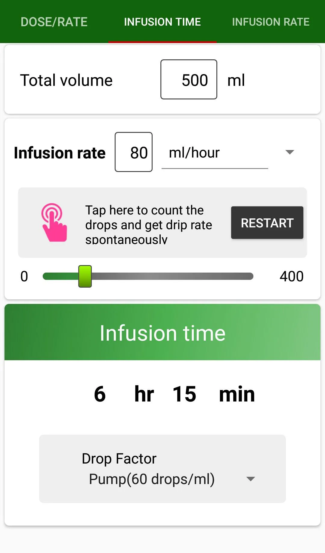 Super Infusion Calculator | Indus Appstore | Screenshot