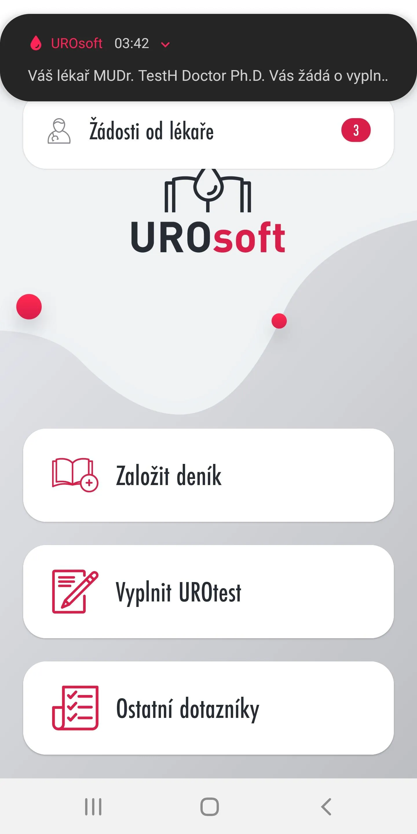 UROsoft – nejen mikční deník | Indus Appstore | Screenshot