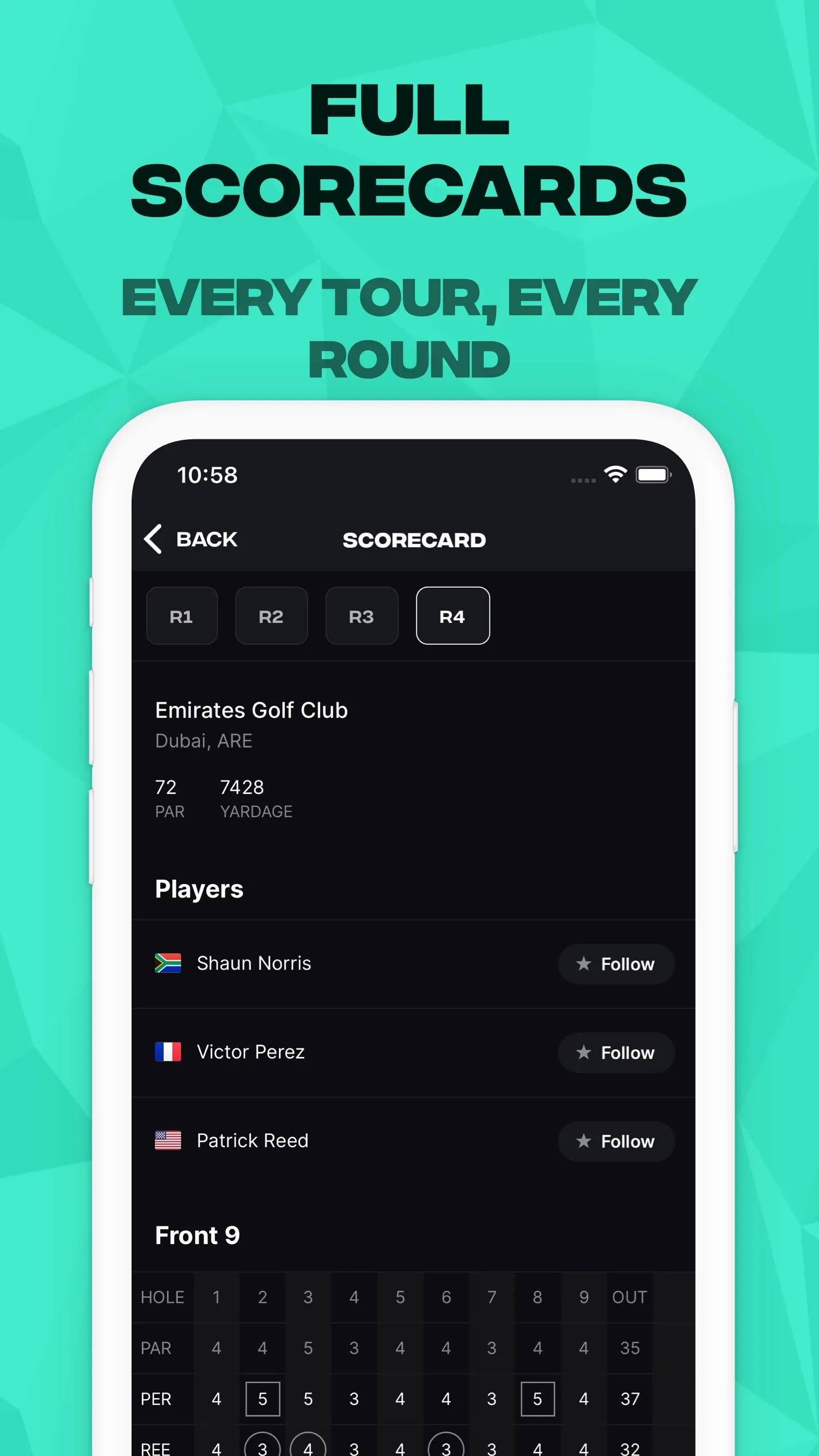 GLF: Golf Live Scores & News | Indus Appstore | Screenshot