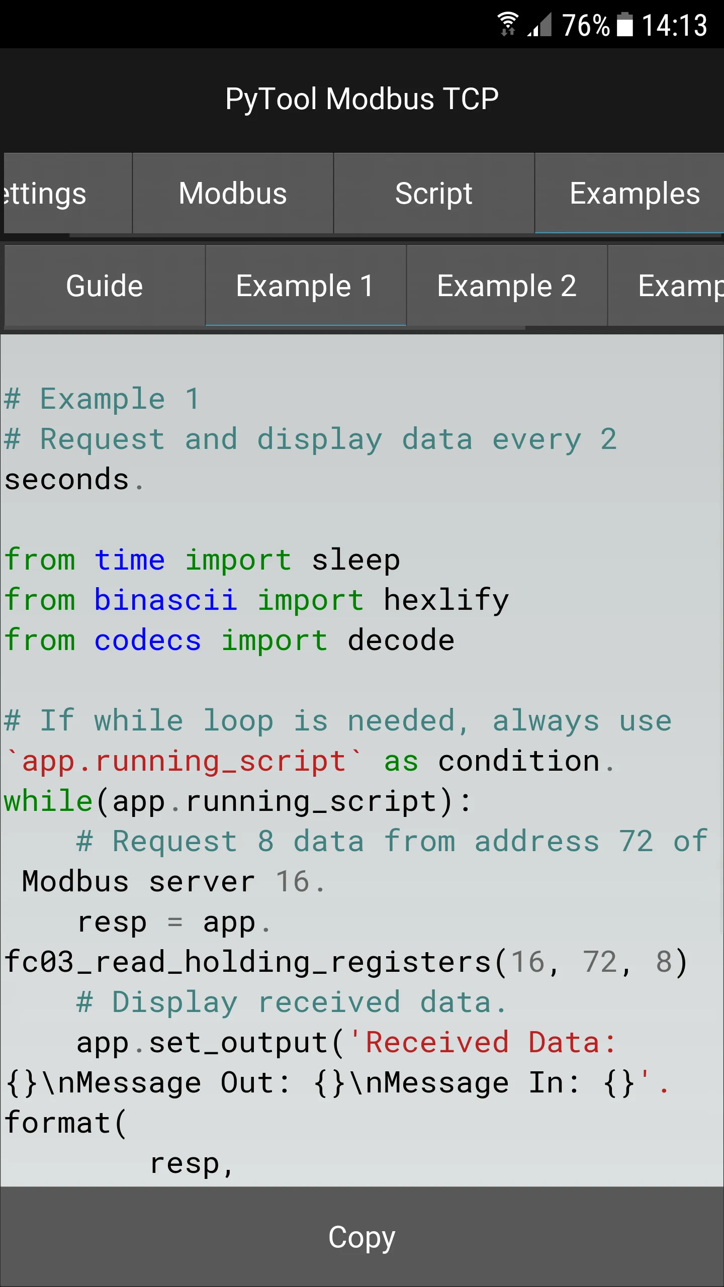 PyTool Modbus TCP F | Indus Appstore | Screenshot