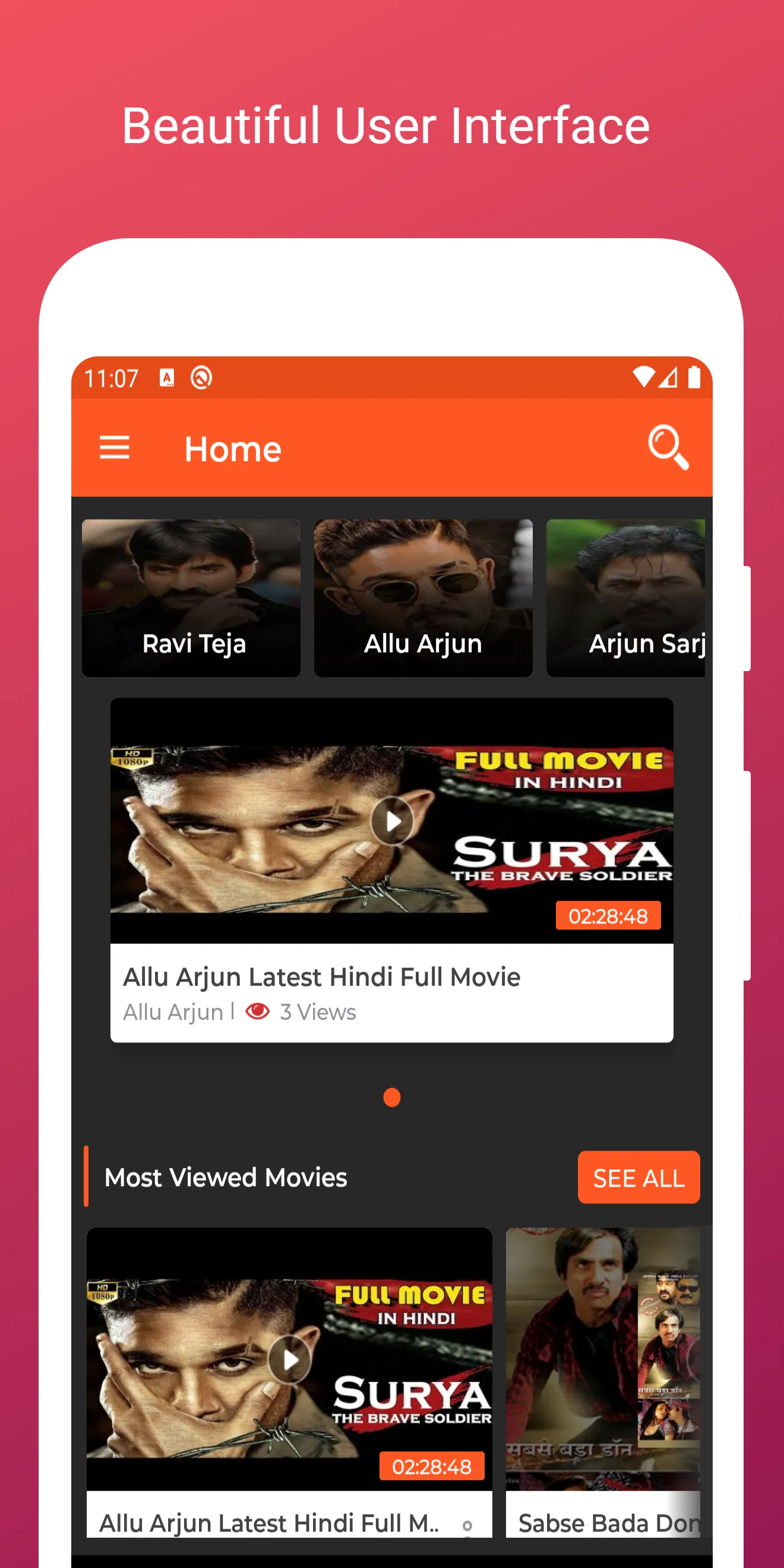 South Indian Hindi Movies | Indus Appstore | Screenshot