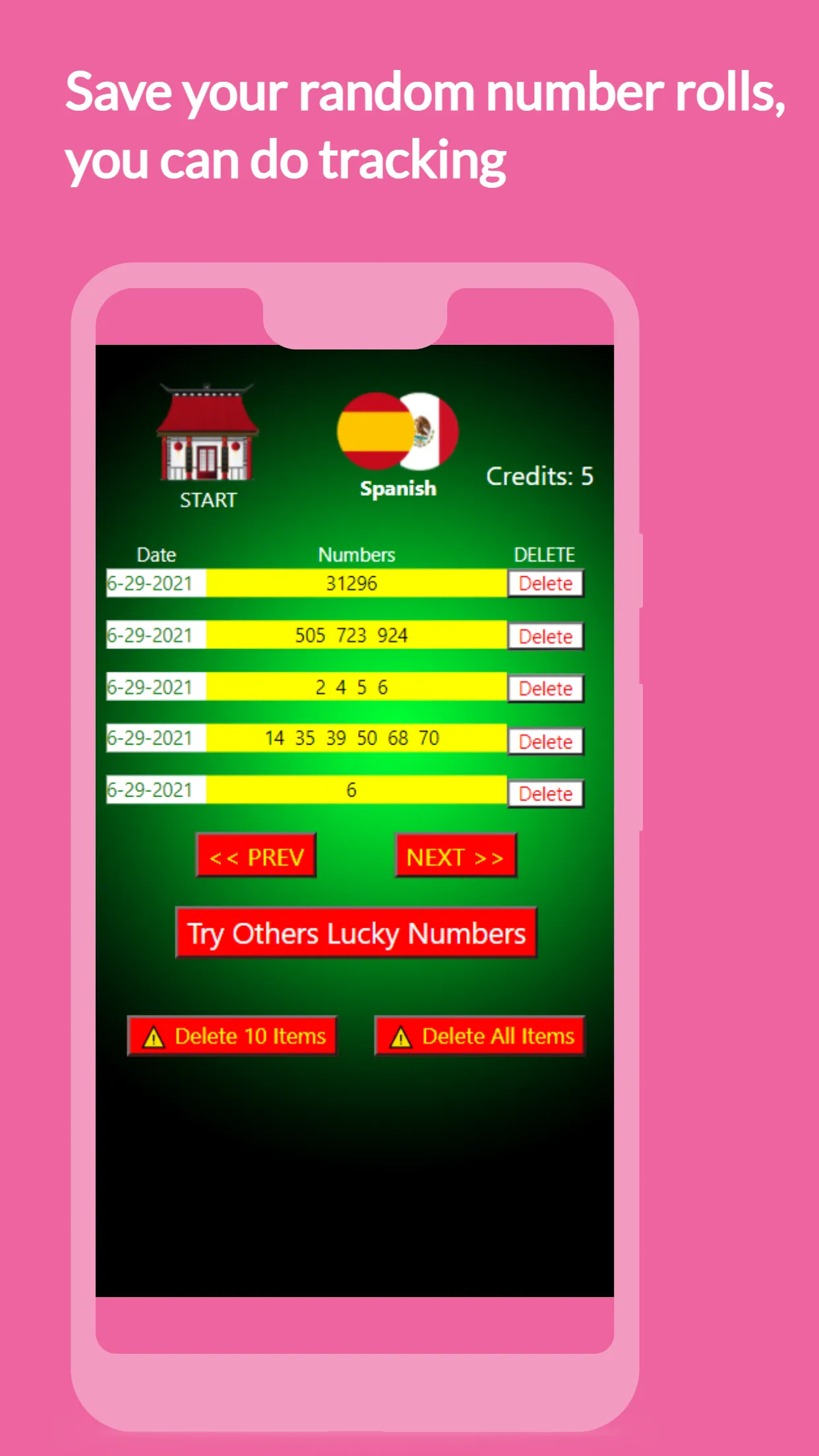 My lucky numbers | Indus Appstore | Screenshot