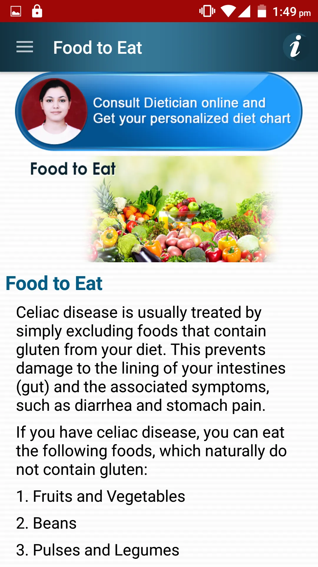 Celiac Disease Wheat & Gluten | Indus Appstore | Screenshot