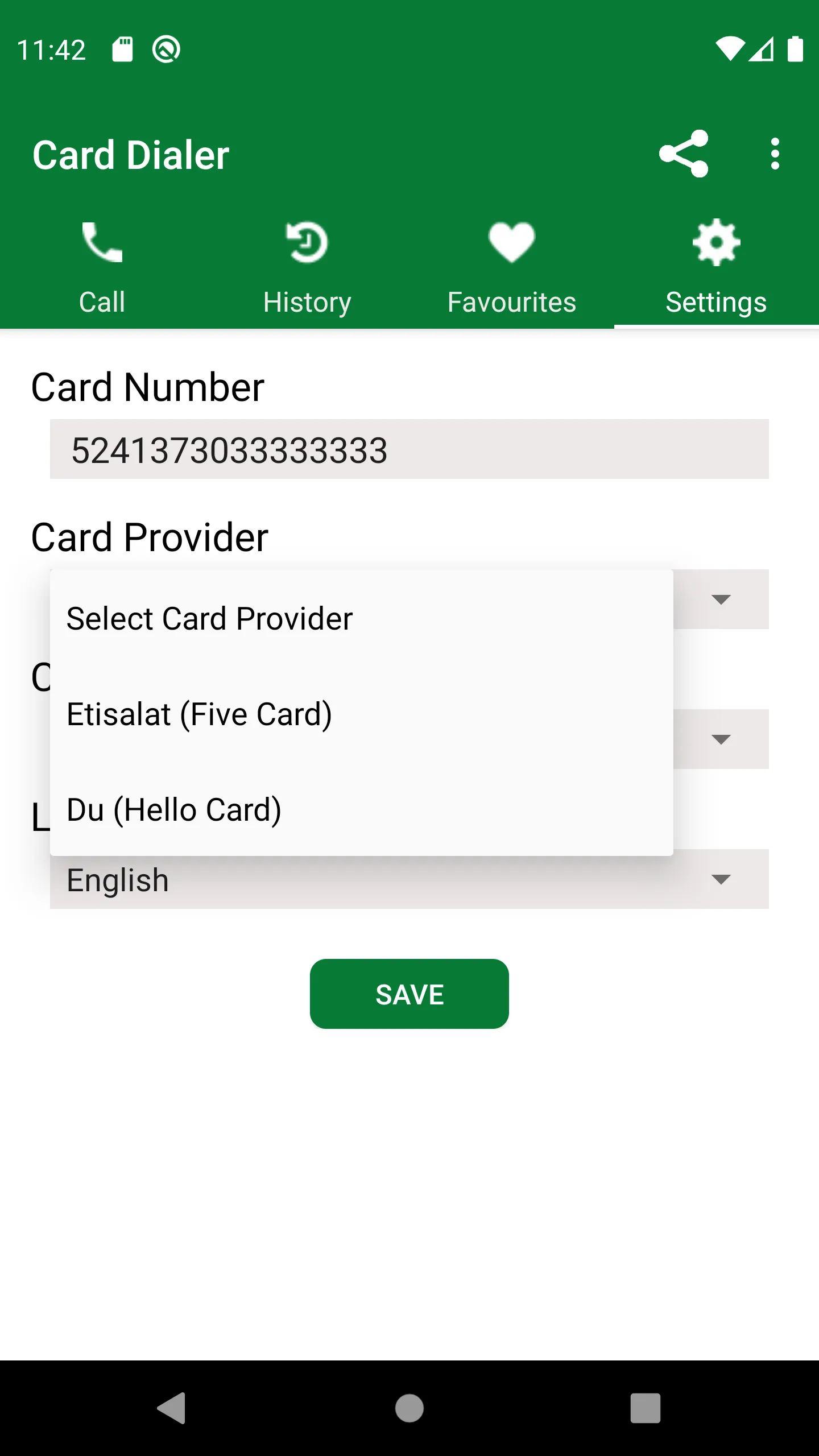 Hello Card Dialer (Du) | Indus Appstore | Screenshot