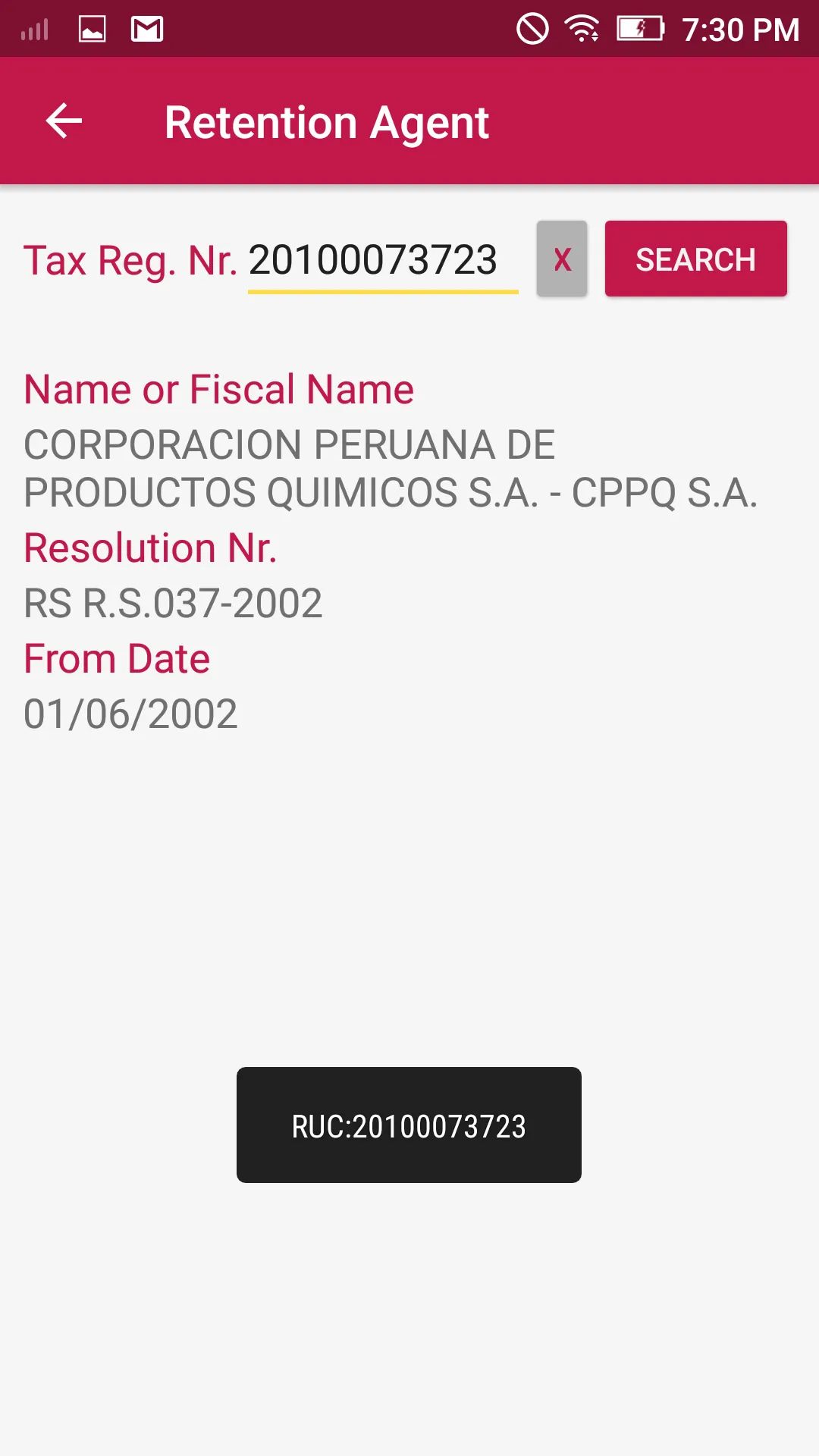 Peruvian Taxpayer Consults | Indus Appstore | Screenshot